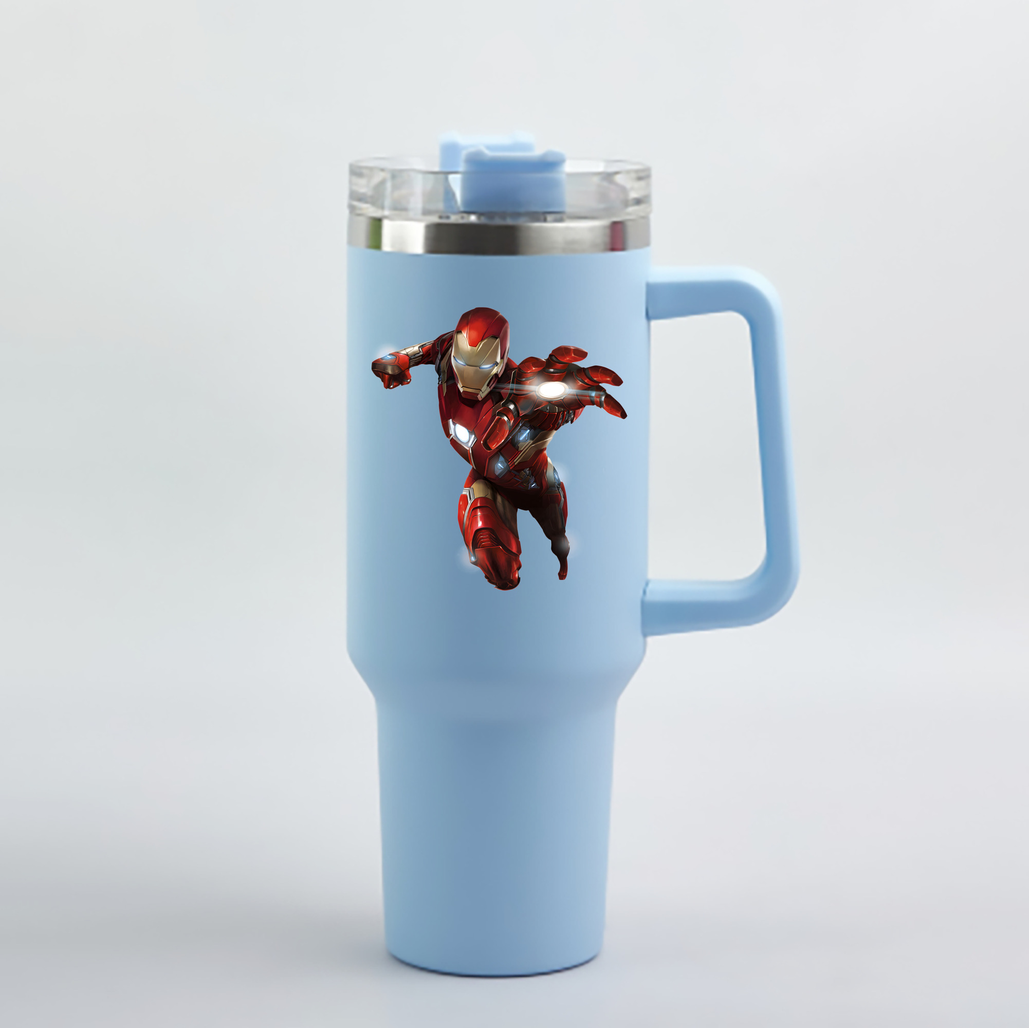 （画像用） アベンジャーズ The Avengers 1200mL車用タンブラー - クリスタルステッカー（プラスチックストロー付き）