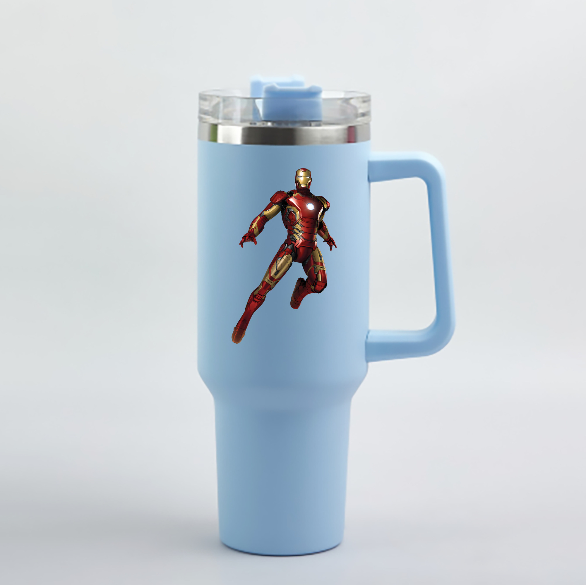 （画像用） アベンジャーズ The Avengers 1200mL車用タンブラー - クリスタルステッカー（プラスチックストロー付き）