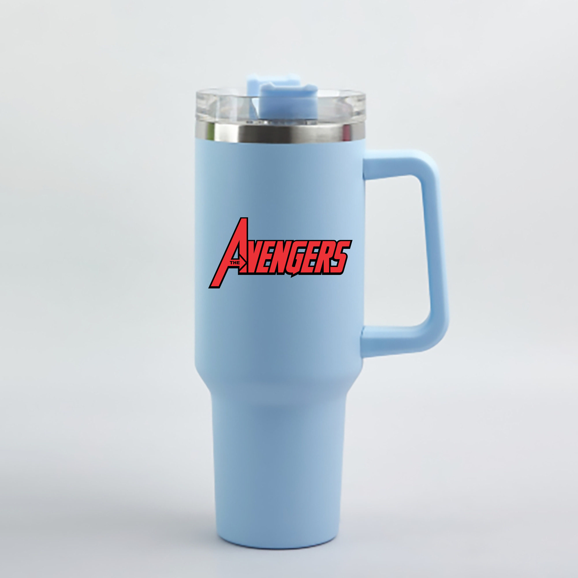 （画像用） アベンジャーズ The Avengers 1200mL車用タンブラー - クリスタルステッカー（プラスチックストロー付き）