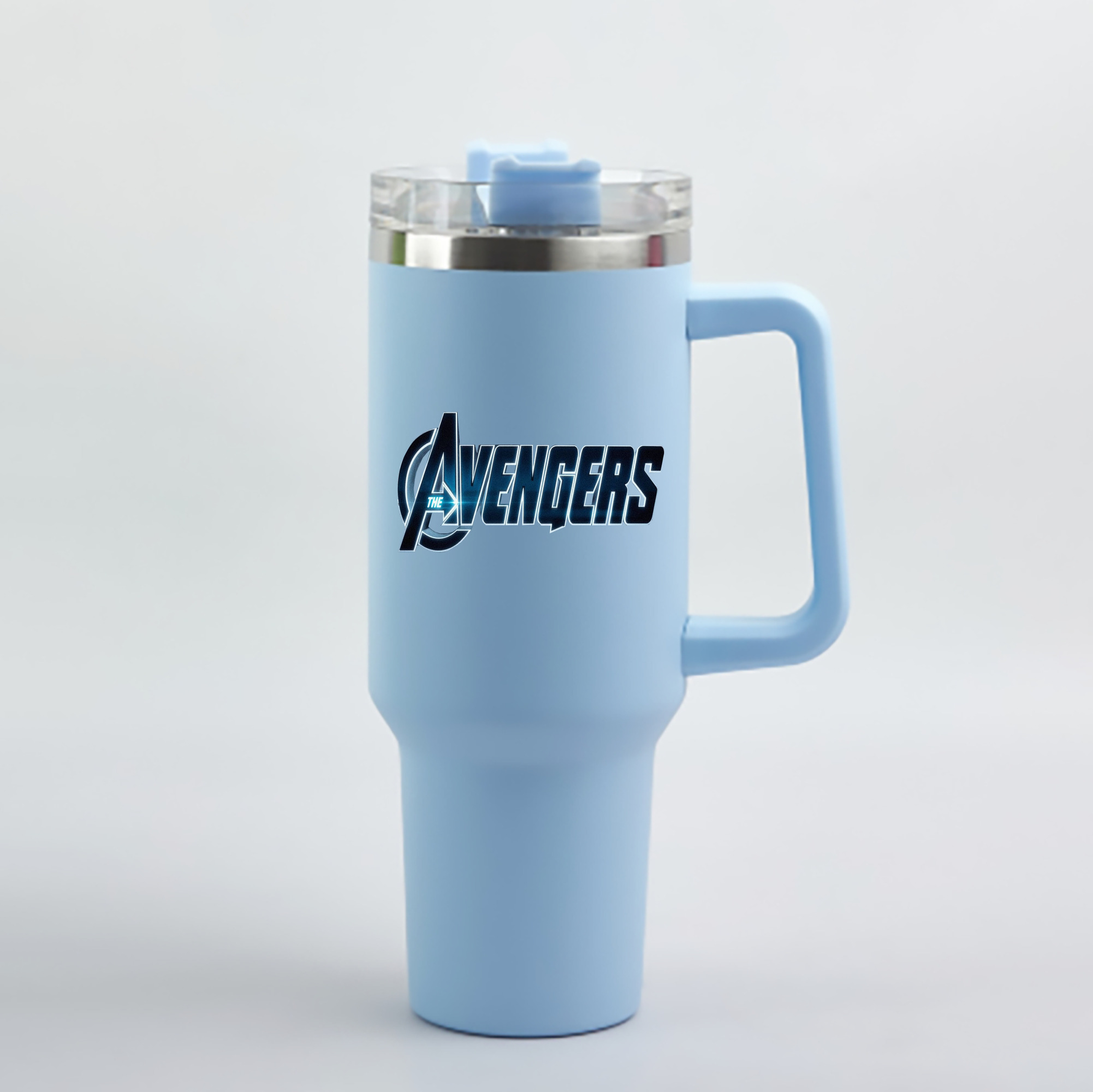 （画像用） アベンジャーズ The Avengers 1200mL車用タンブラー - クリスタルステッカー（プラスチックストロー付き）