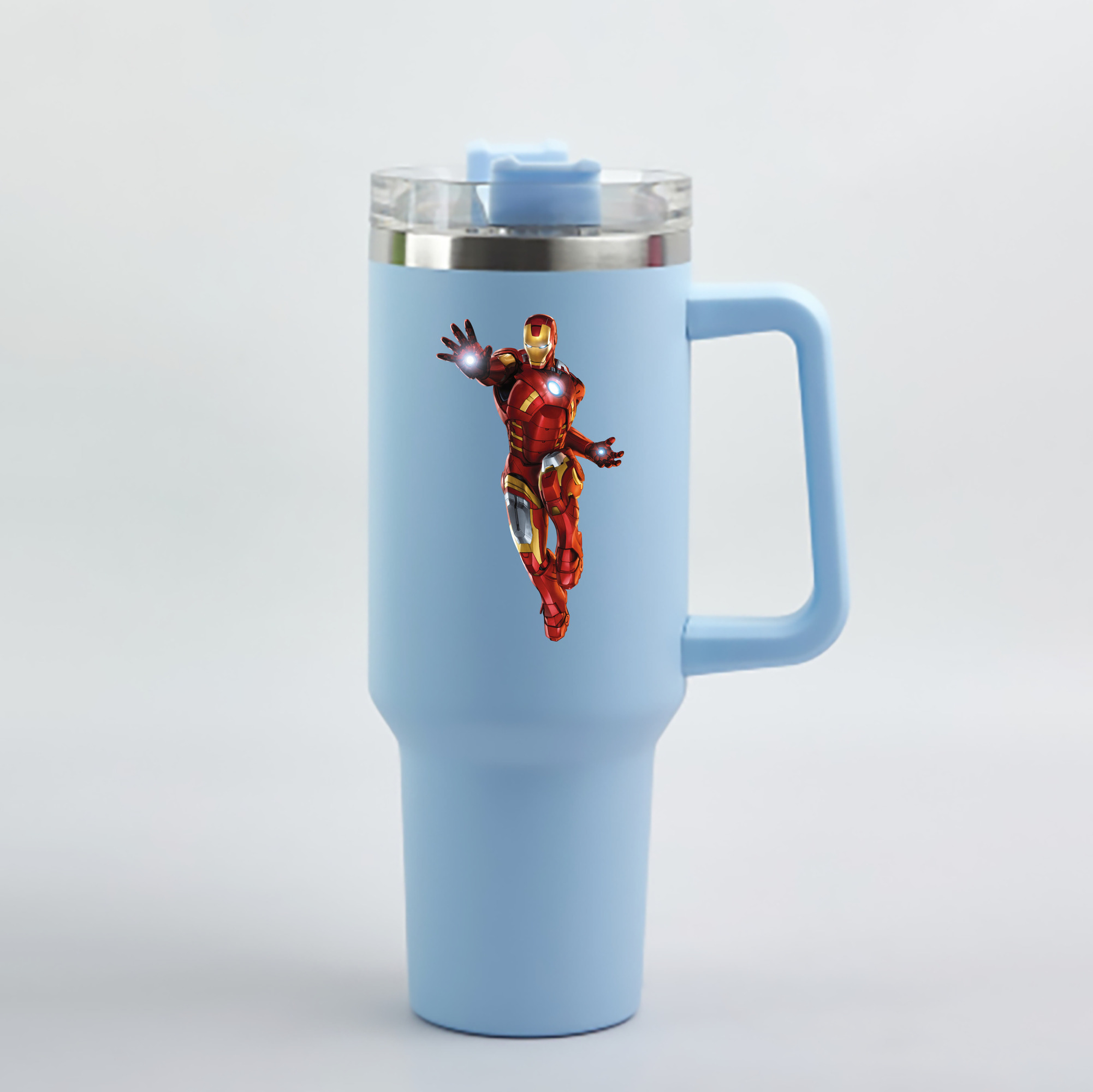 （画像用） アベンジャーズ The Avengers 1200mL車用タンブラー - クリスタルステッカー（プラスチックストロー付き）