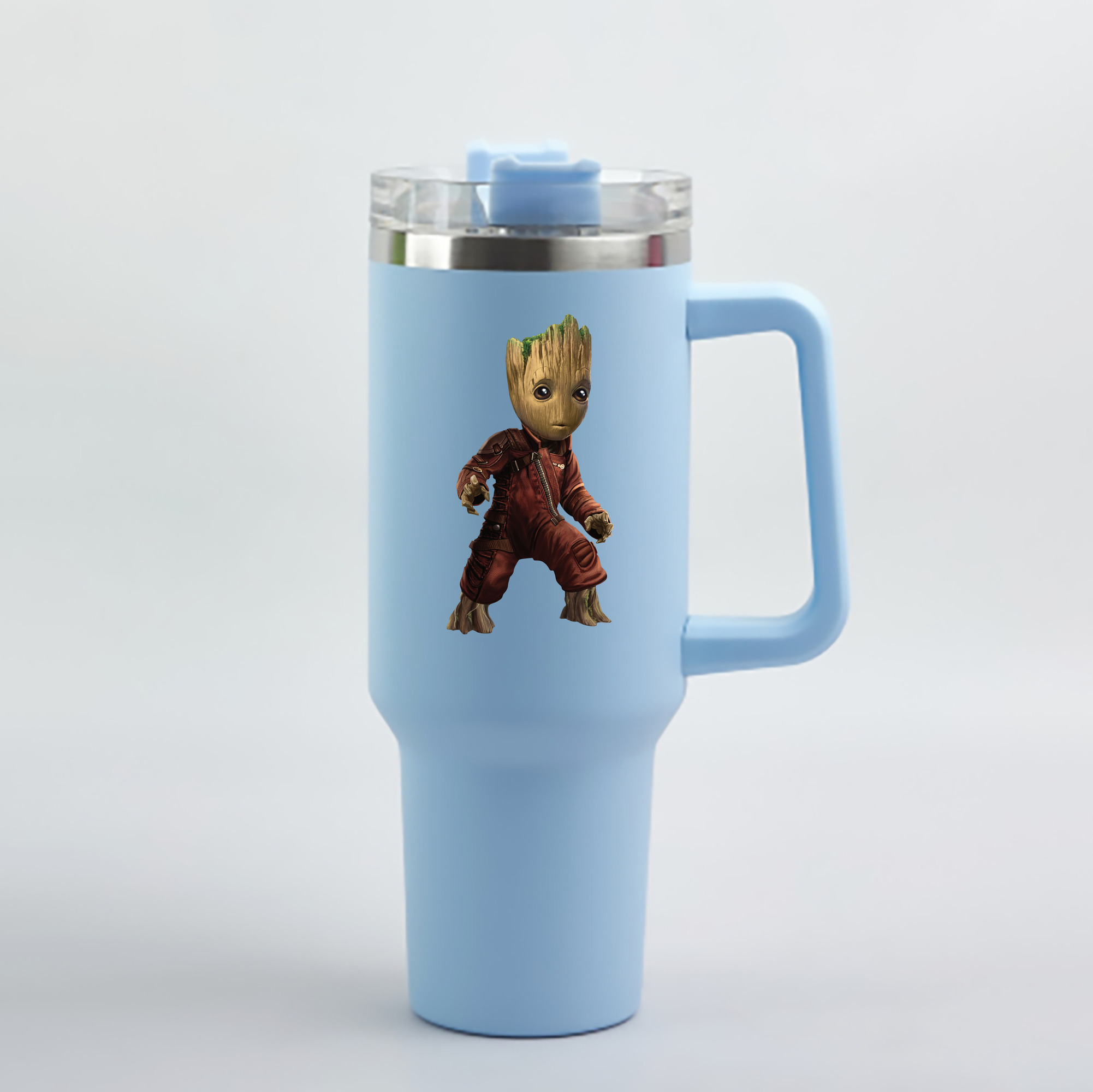 （画像用） アベンジャーズ The Avengers 1200mL車用タンブラー - クリスタルステッカー（プラスチックストロー付き）