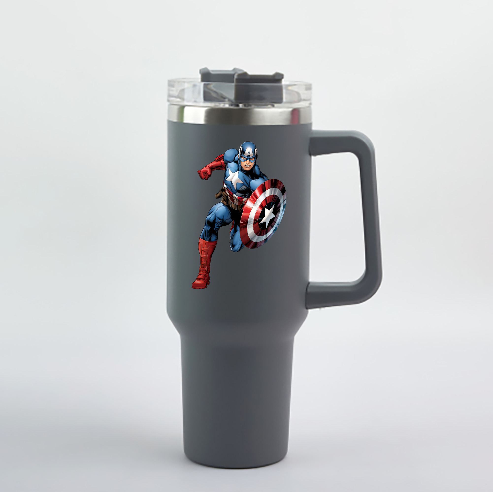 （画像用） アベンジャーズ The Avengers 1200mL車用タンブラー - クリスタルステッカー（プラスチックストロー付き）