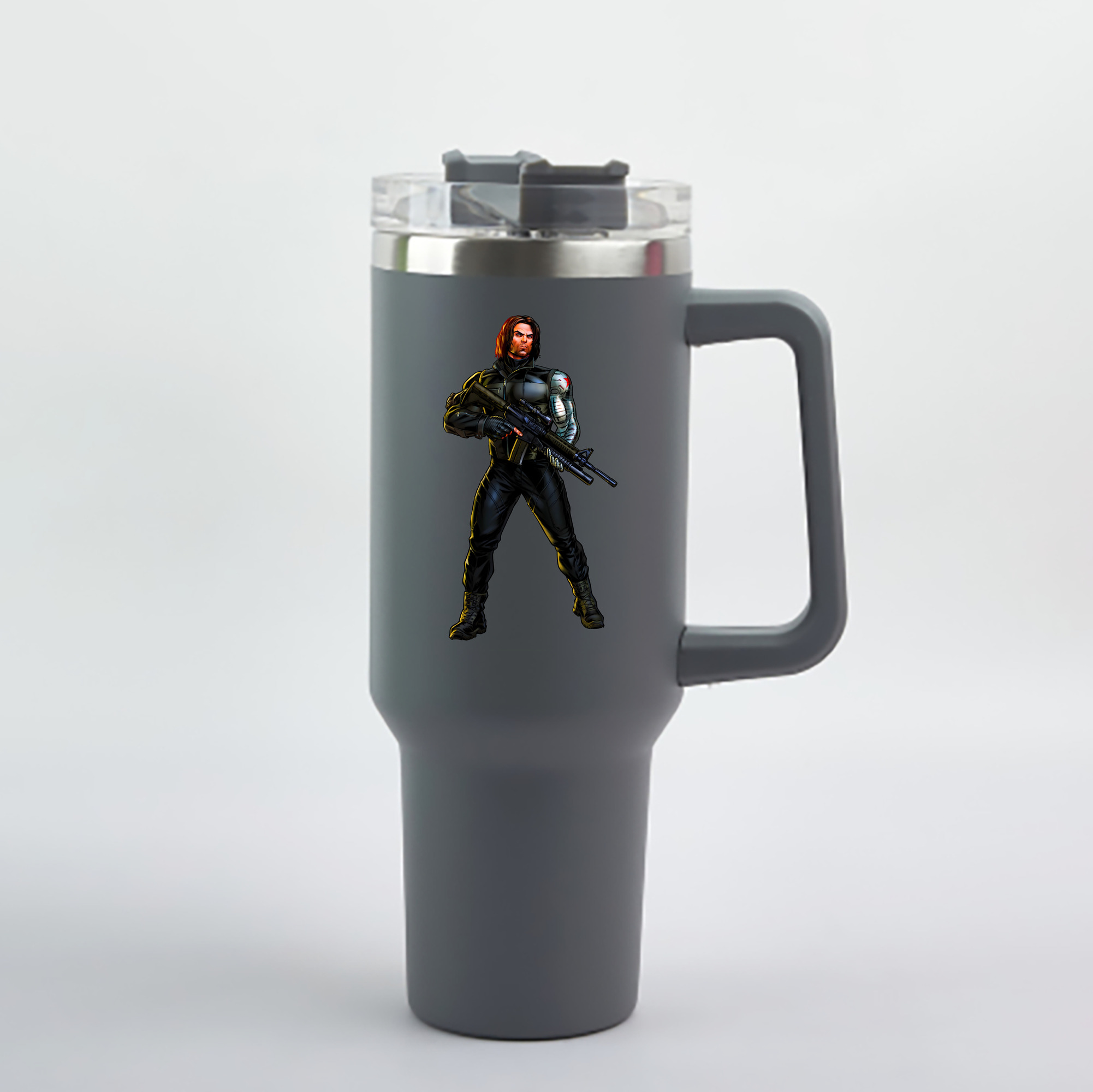 （画像用） アベンジャーズ The Avengers 1200mL車用タンブラー - クリスタルステッカー（プラスチックストロー付き）