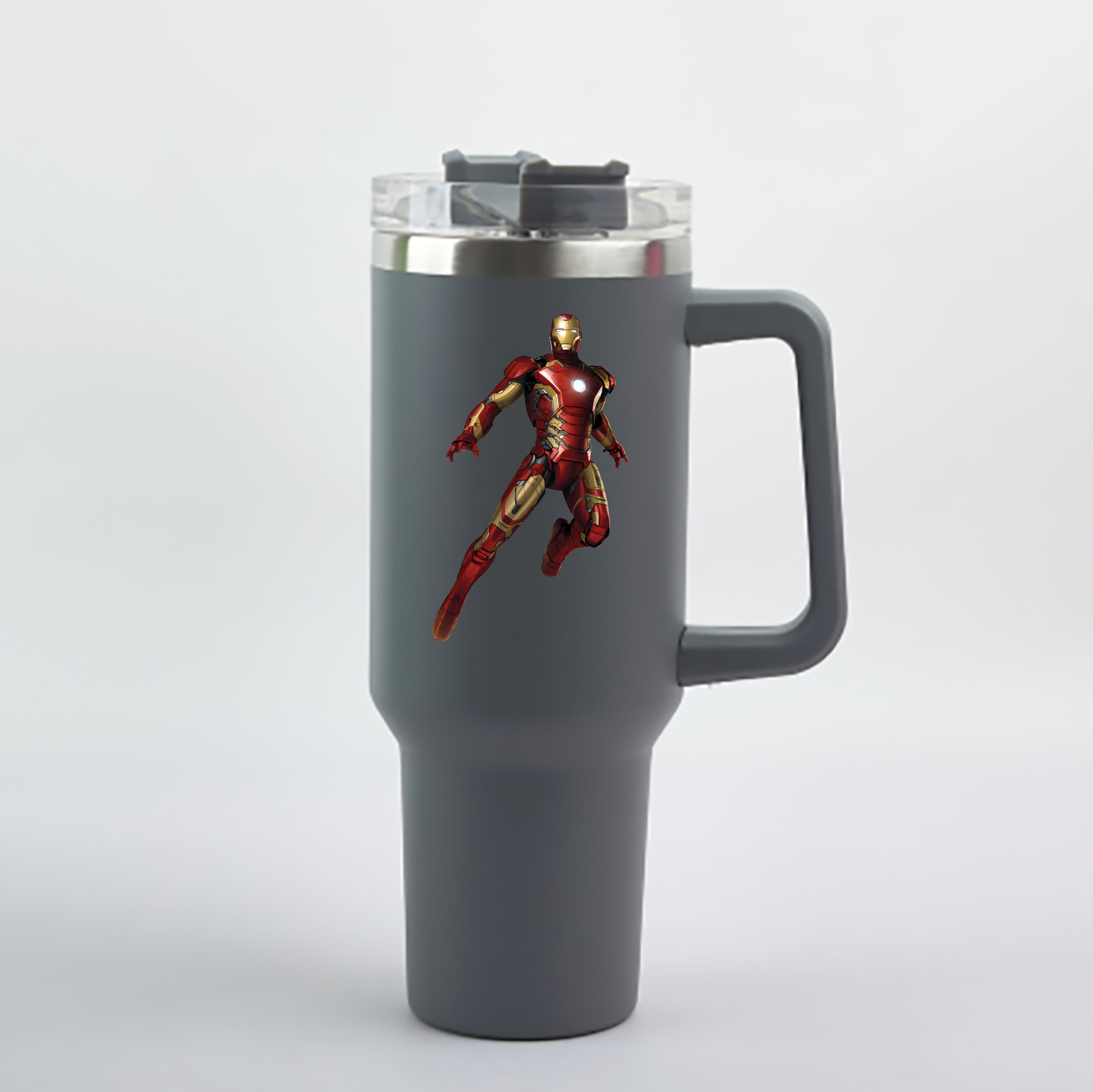 （画像用） アベンジャーズ The Avengers 1200mL車用タンブラー - クリスタルステッカー（プラスチックストロー付き）