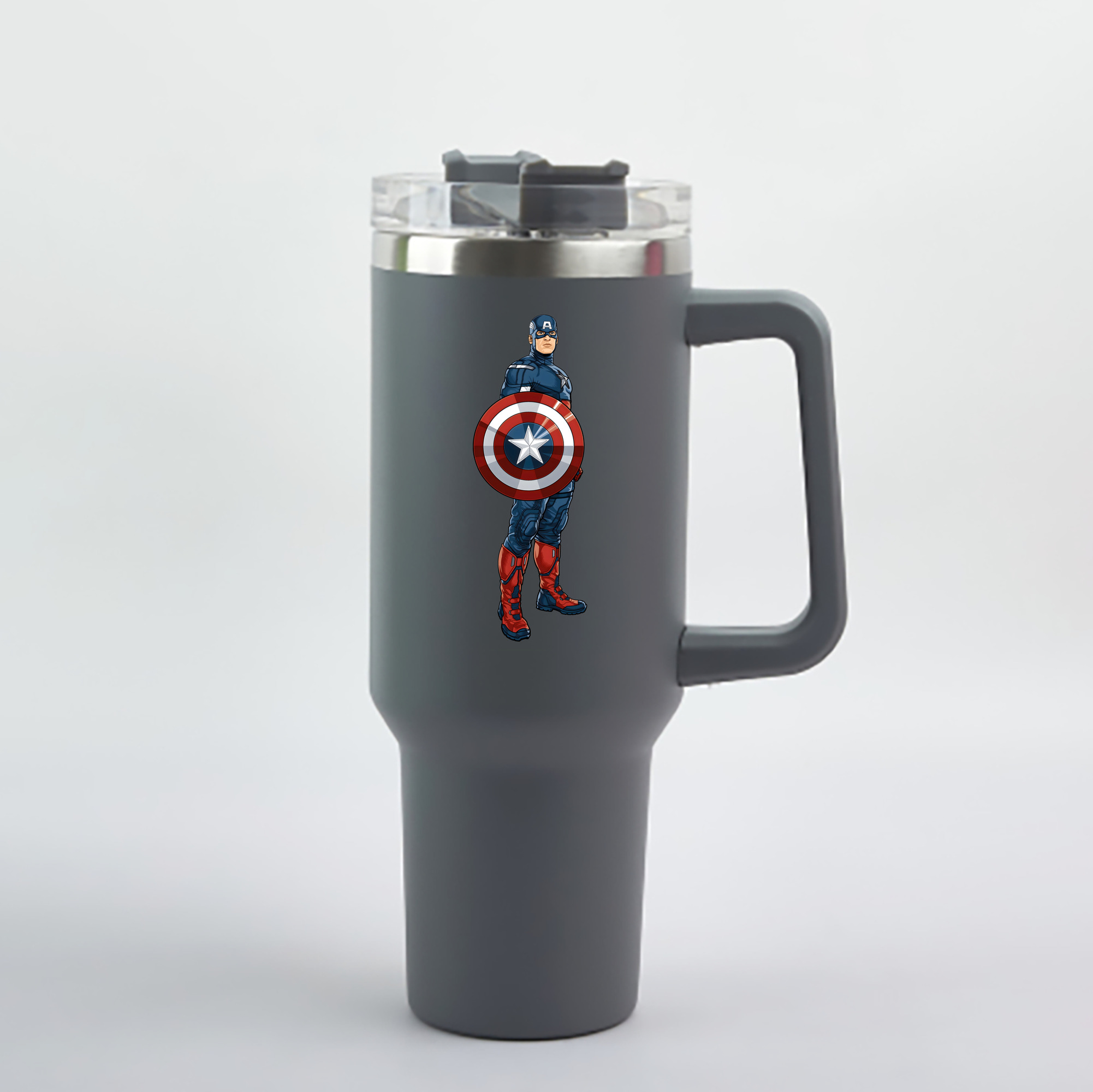 （画像用） アベンジャーズ The Avengers 1200mL車用タンブラー - クリスタルステッカー（プラスチックストロー付き）