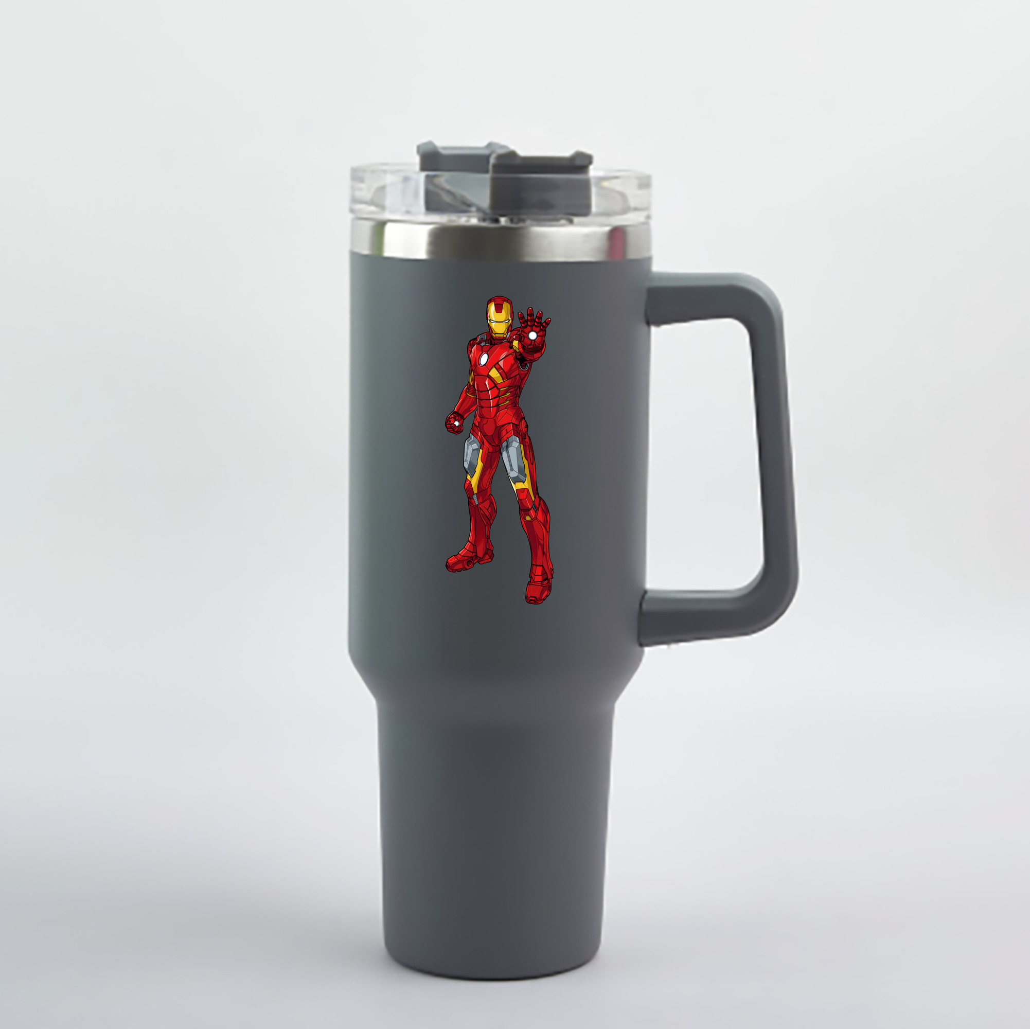 （画像用） アベンジャーズ The Avengers 1200mL車用タンブラー - クリスタルステッカー（プラスチックストロー付き）