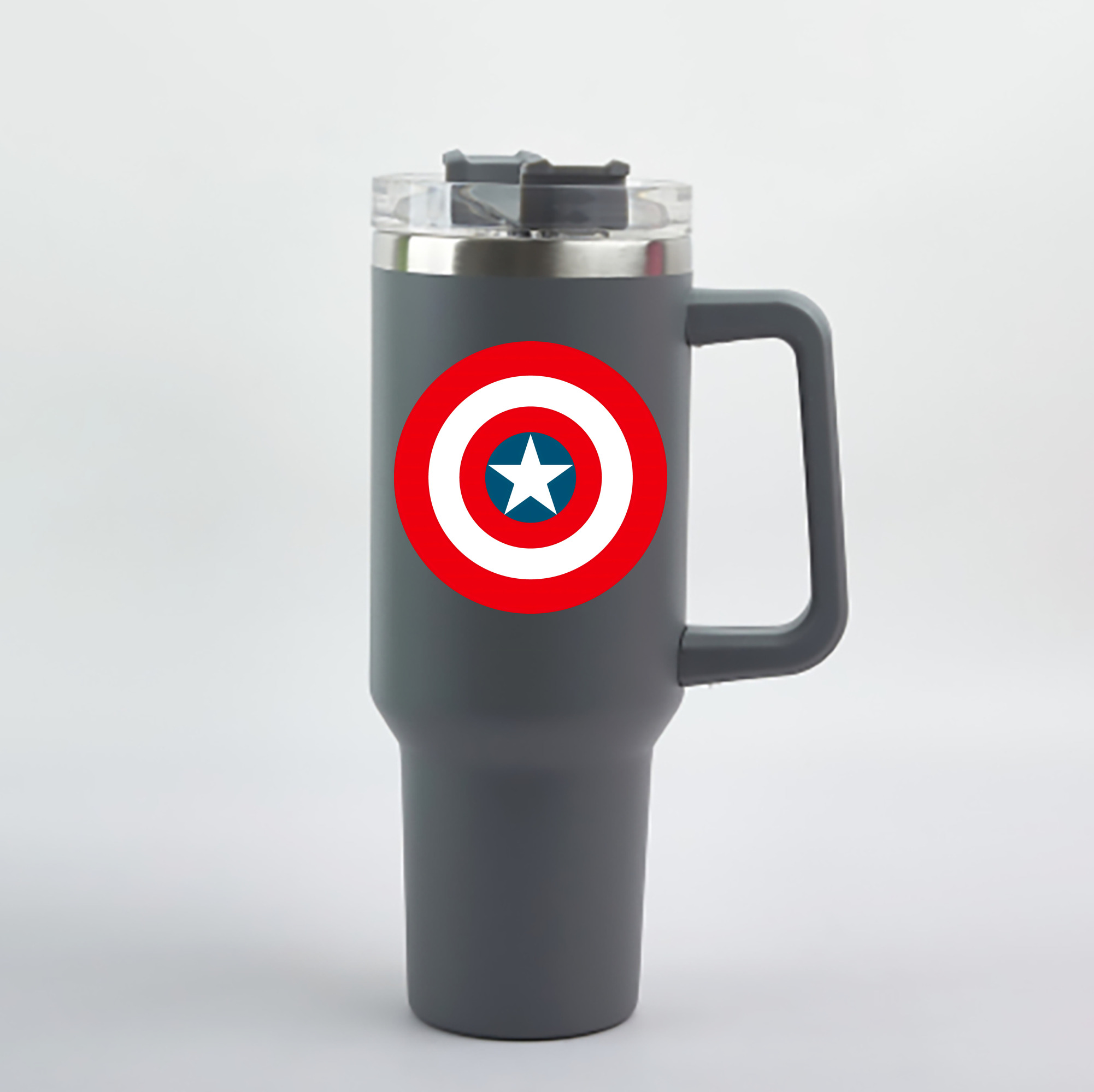 （画像用） アベンジャーズ The Avengers 1200mL車用タンブラー - クリスタルステッカー（プラスチックストロー付き）
