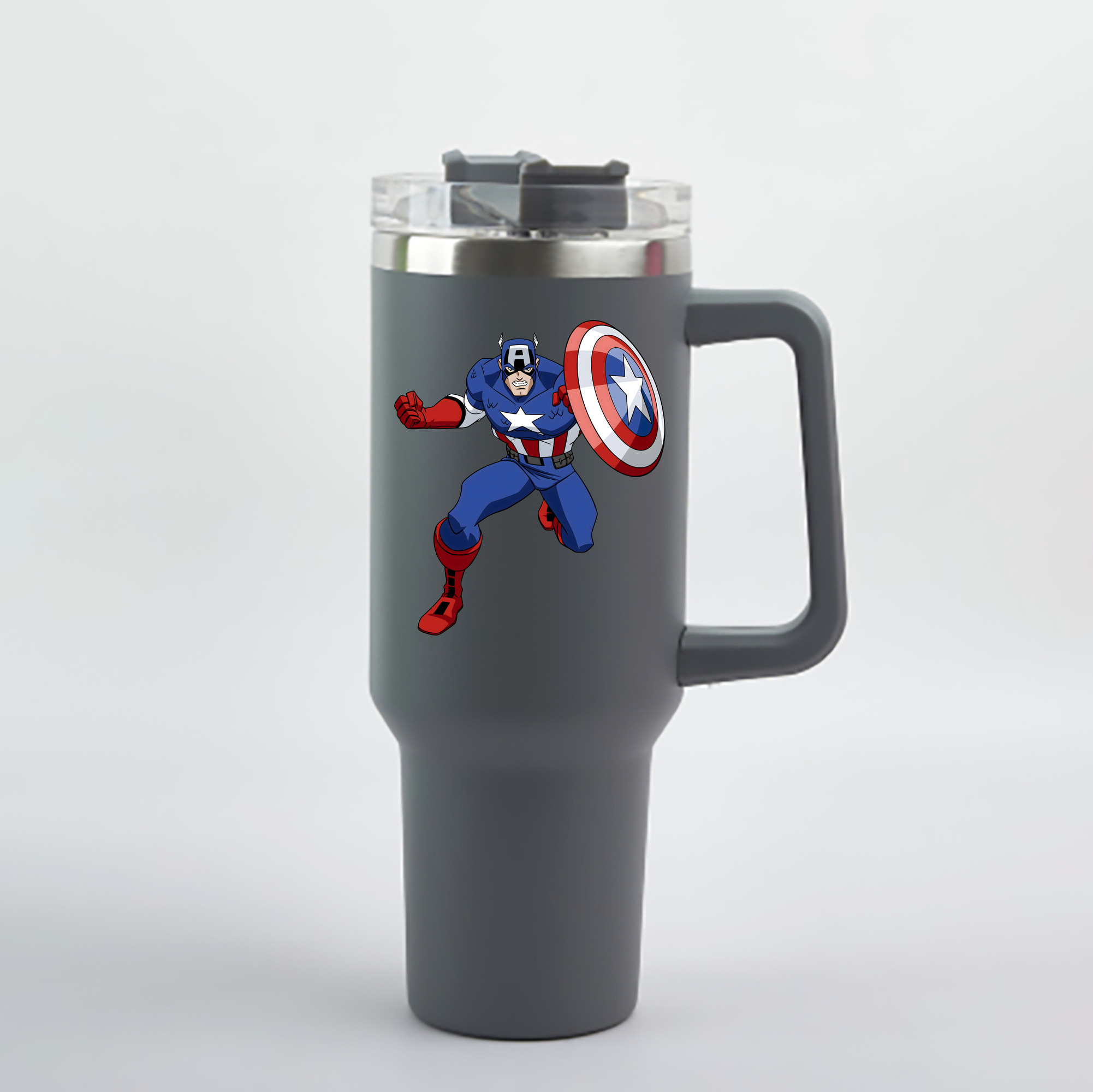 （画像用） アベンジャーズ The Avengers 1200mL車用タンブラー - クリスタルステッカー（プラスチックストロー付き）