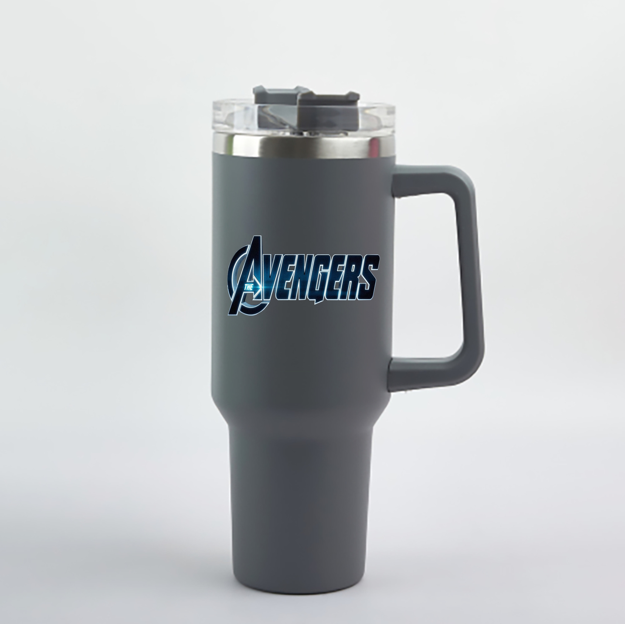 （画像用） アベンジャーズ The Avengers 1200mL車用タンブラー - クリスタルステッカー（プラスチックストロー付き）