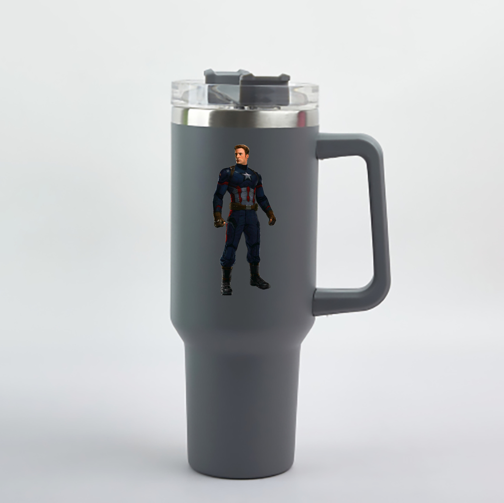 （画像用） アベンジャーズ The Avengers 1200mL車用タンブラー - クリスタルステッカー（プラスチックストロー付き）