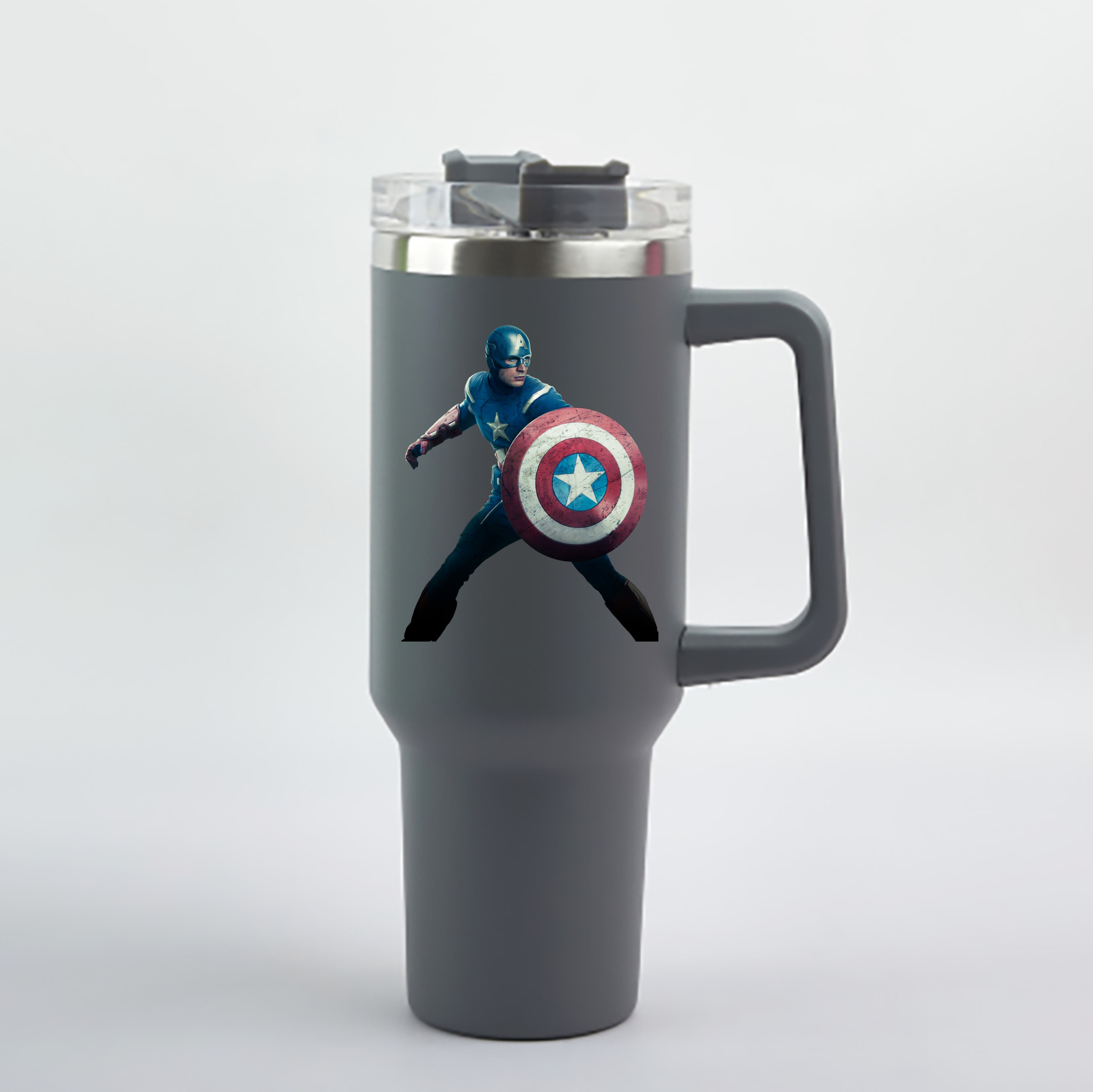 （画像用） アベンジャーズ The Avengers 1200mL車用タンブラー - クリスタルステッカー（プラスチックストロー付き）