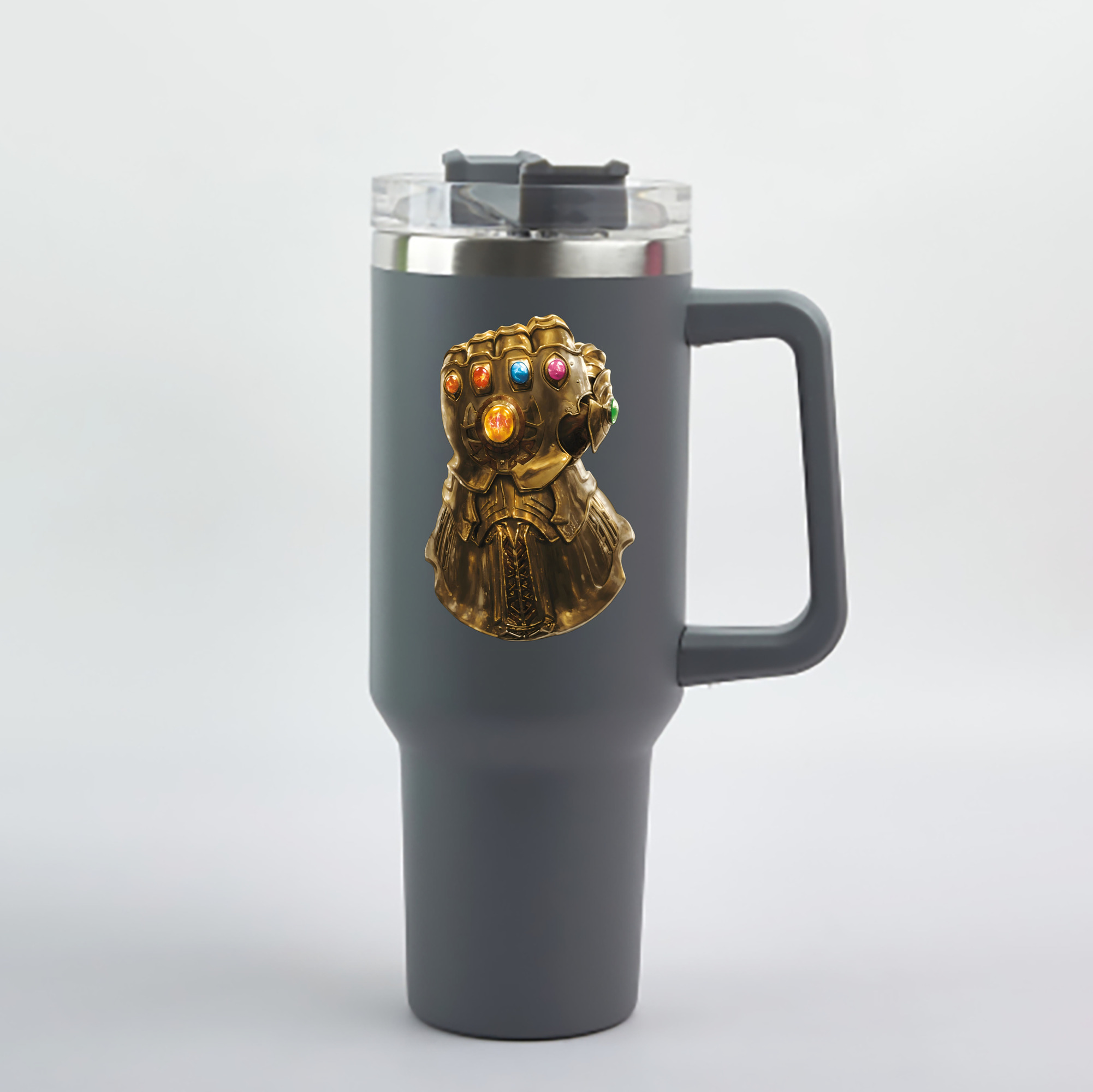（画像用） アベンジャーズ The Avengers 1200mL車用タンブラー - クリスタルステッカー（プラスチックストロー付き）