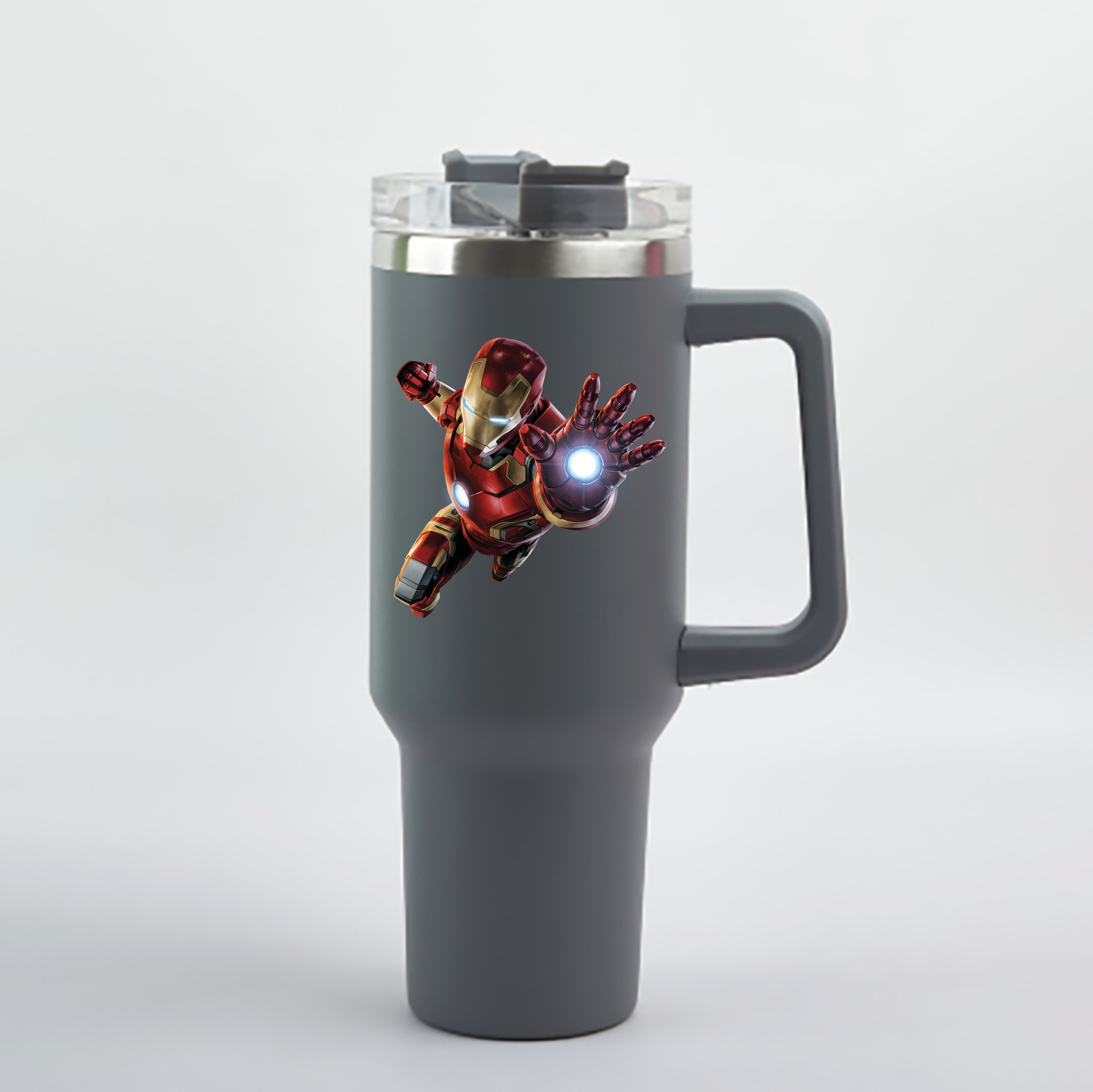 （画像用） アベンジャーズ The Avengers 1200mL車用タンブラー - クリスタルステッカー（プラスチックストロー付き）