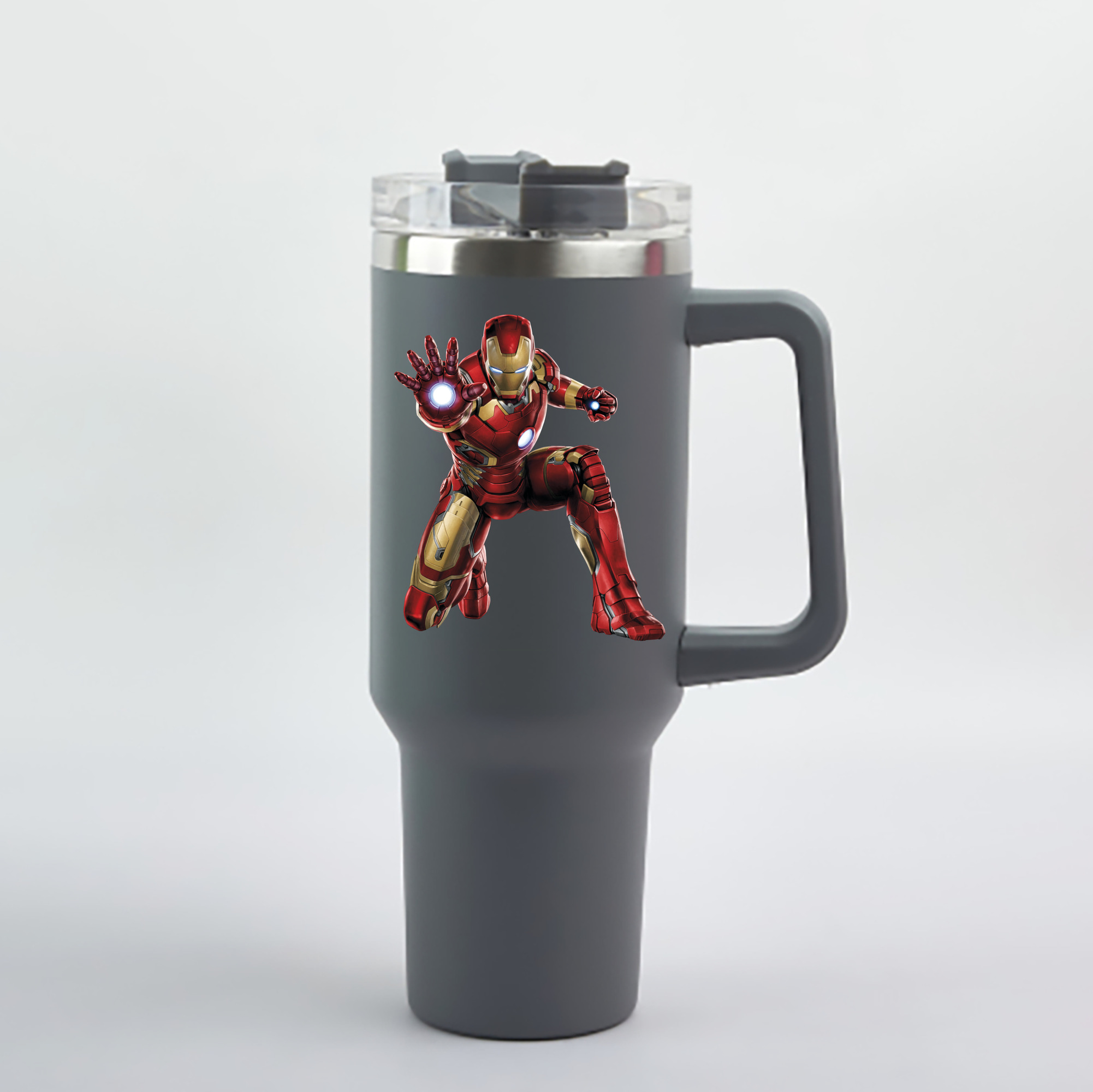 （画像用） アベンジャーズ The Avengers 1200mL車用タンブラー - クリスタルステッカー（プラスチックストロー付き）