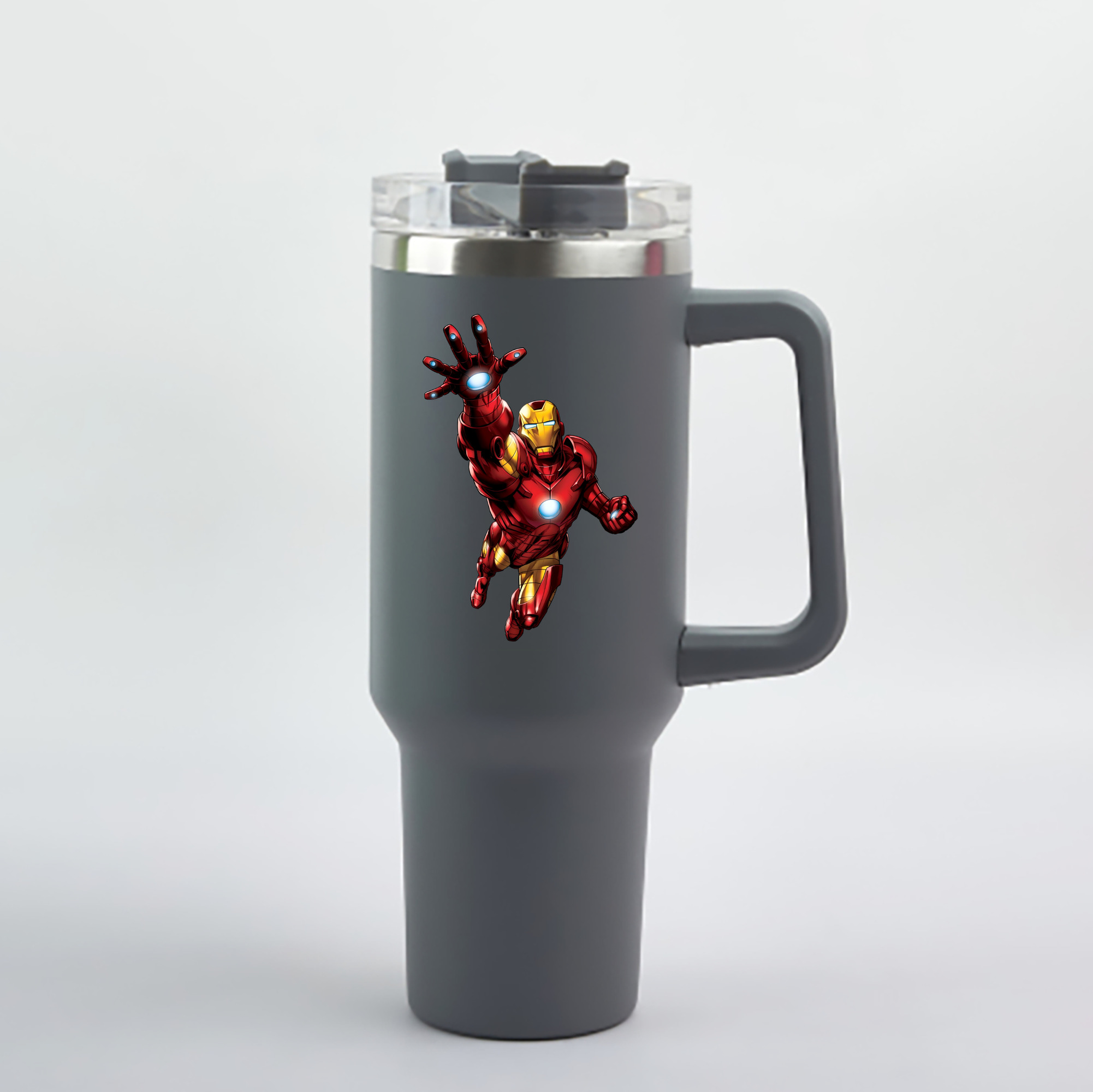 （画像用） アベンジャーズ The Avengers 1200mL車用タンブラー - クリスタルステッカー（プラスチックストロー付き）