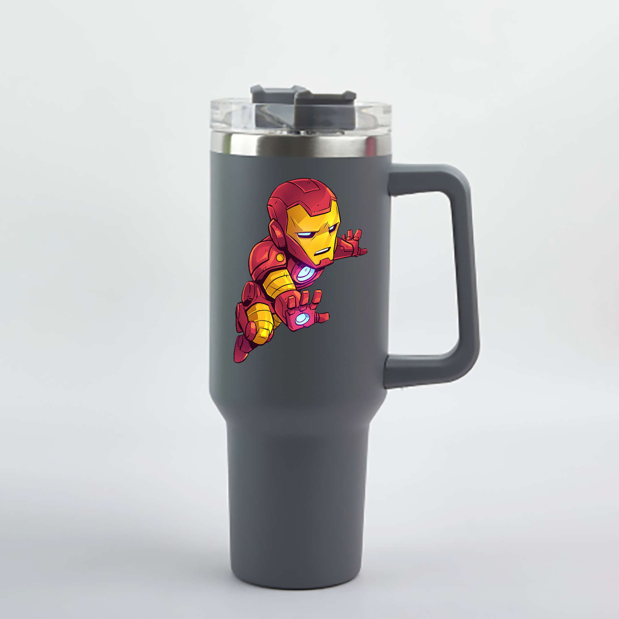 （画像用） アベンジャーズ The Avengers 1200mL車用タンブラー - クリスタルステッカー（プラスチックストロー付き）