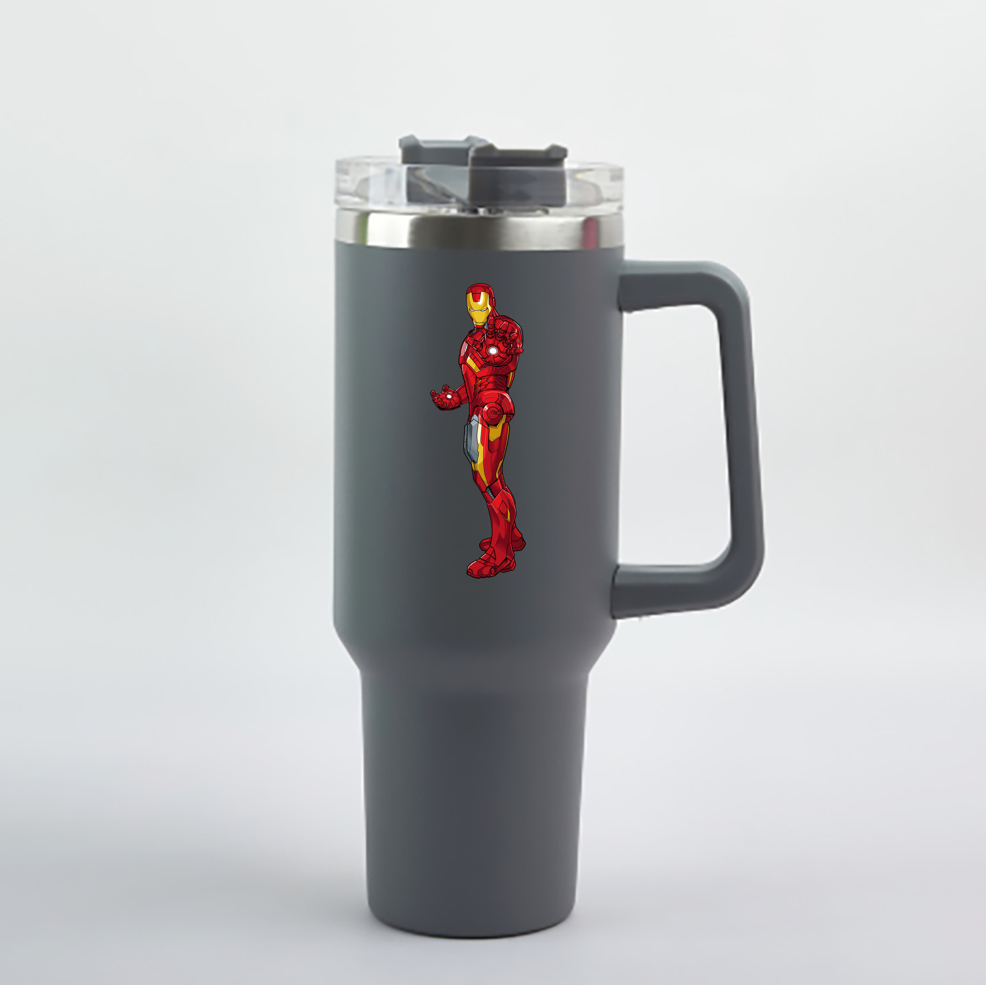 （画像用） アベンジャーズ The Avengers 1200mL車用タンブラー - クリスタルステッカー（プラスチックストロー付き）