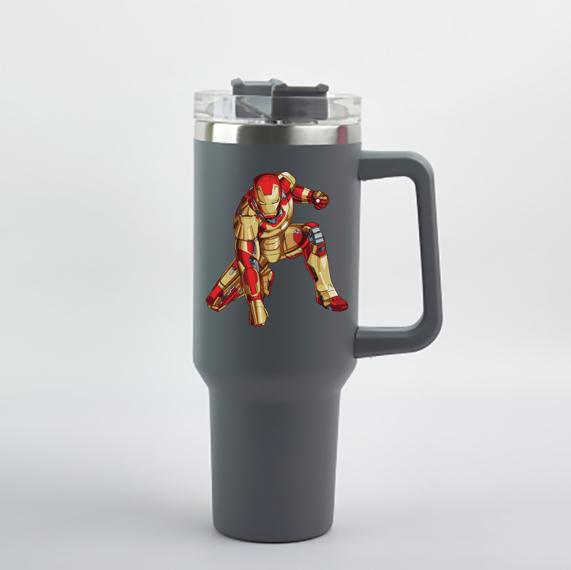 （画像用） アベンジャーズ The Avengers 1200mL車用タンブラー - クリスタルステッカー（プラスチックストロー付き）