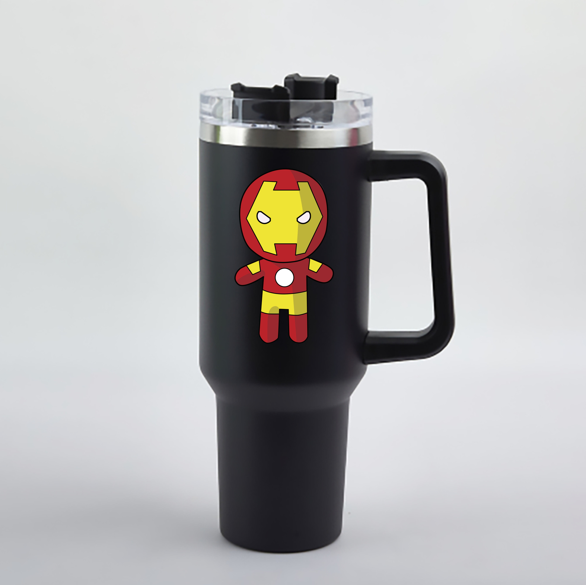 （画像用） アベンジャーズ The Avengers 1200mL車用タンブラー - クリスタルステッカー（プラスチックストロー付き）