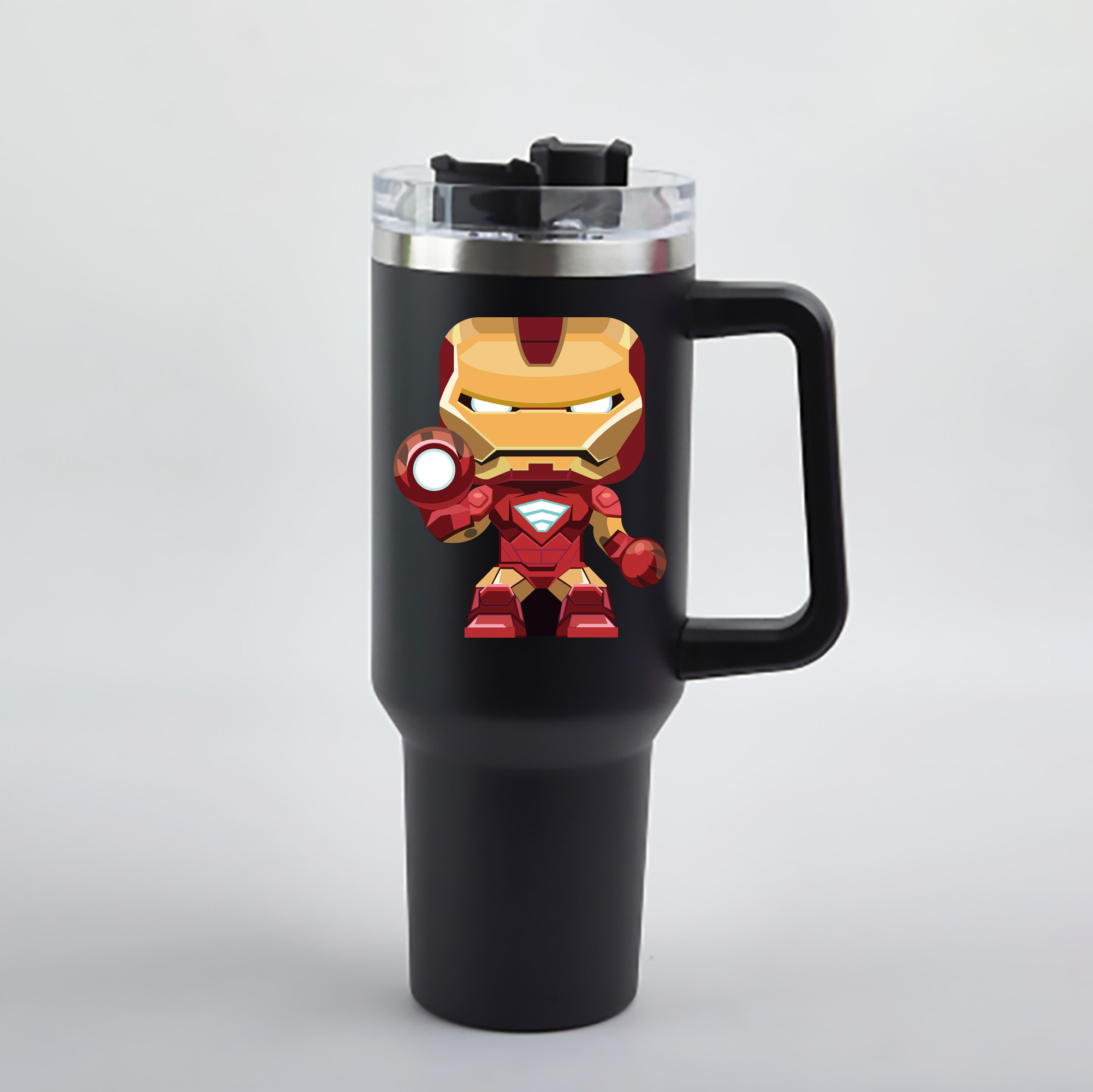 （画像用） アベンジャーズ The Avengers 1200mL車用タンブラー - クリスタルステッカー（プラスチックストロー付き）