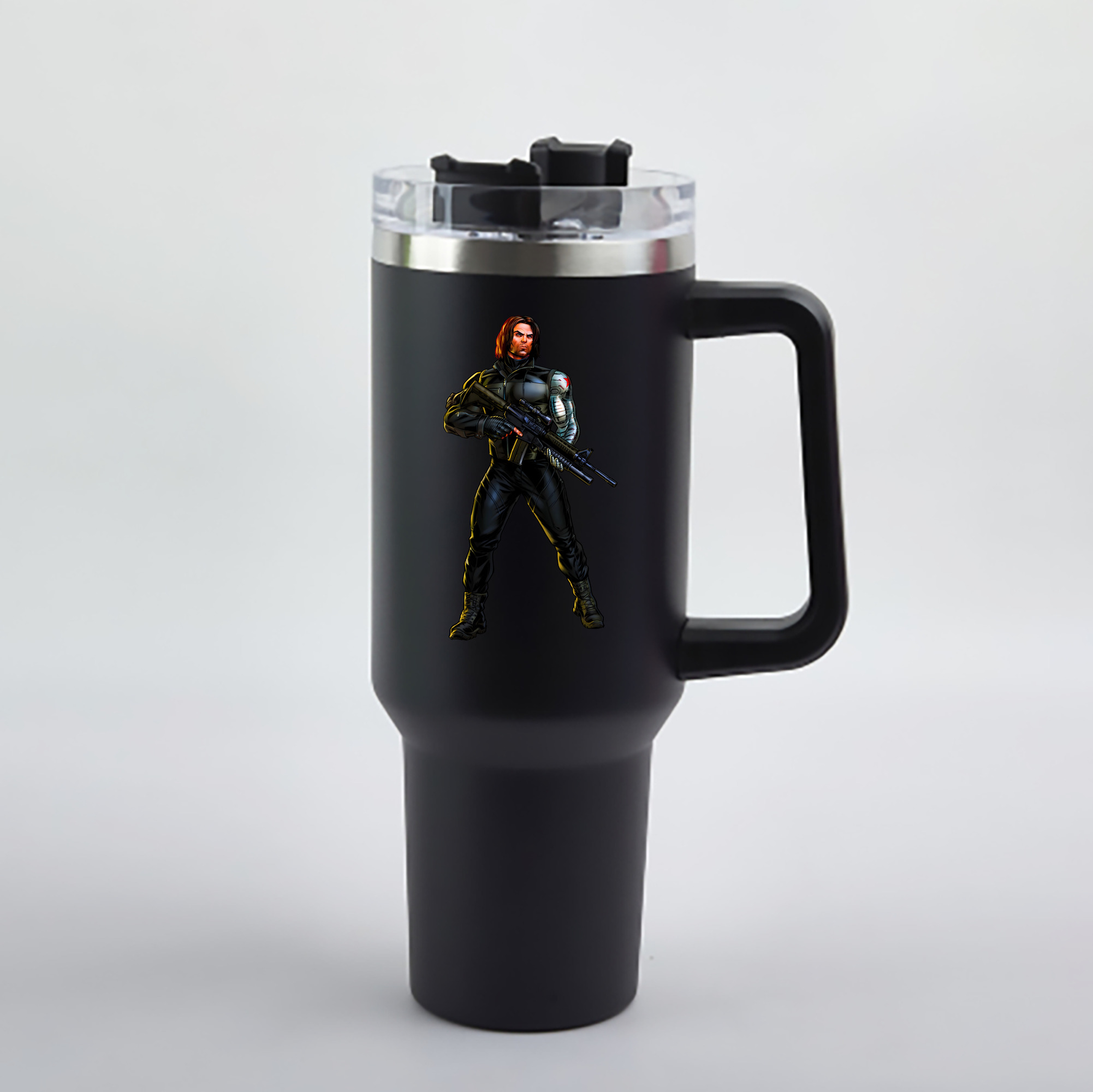 （画像用） アベンジャーズ The Avengers 1200mL車用タンブラー - クリスタルステッカー（プラスチックストロー付き）