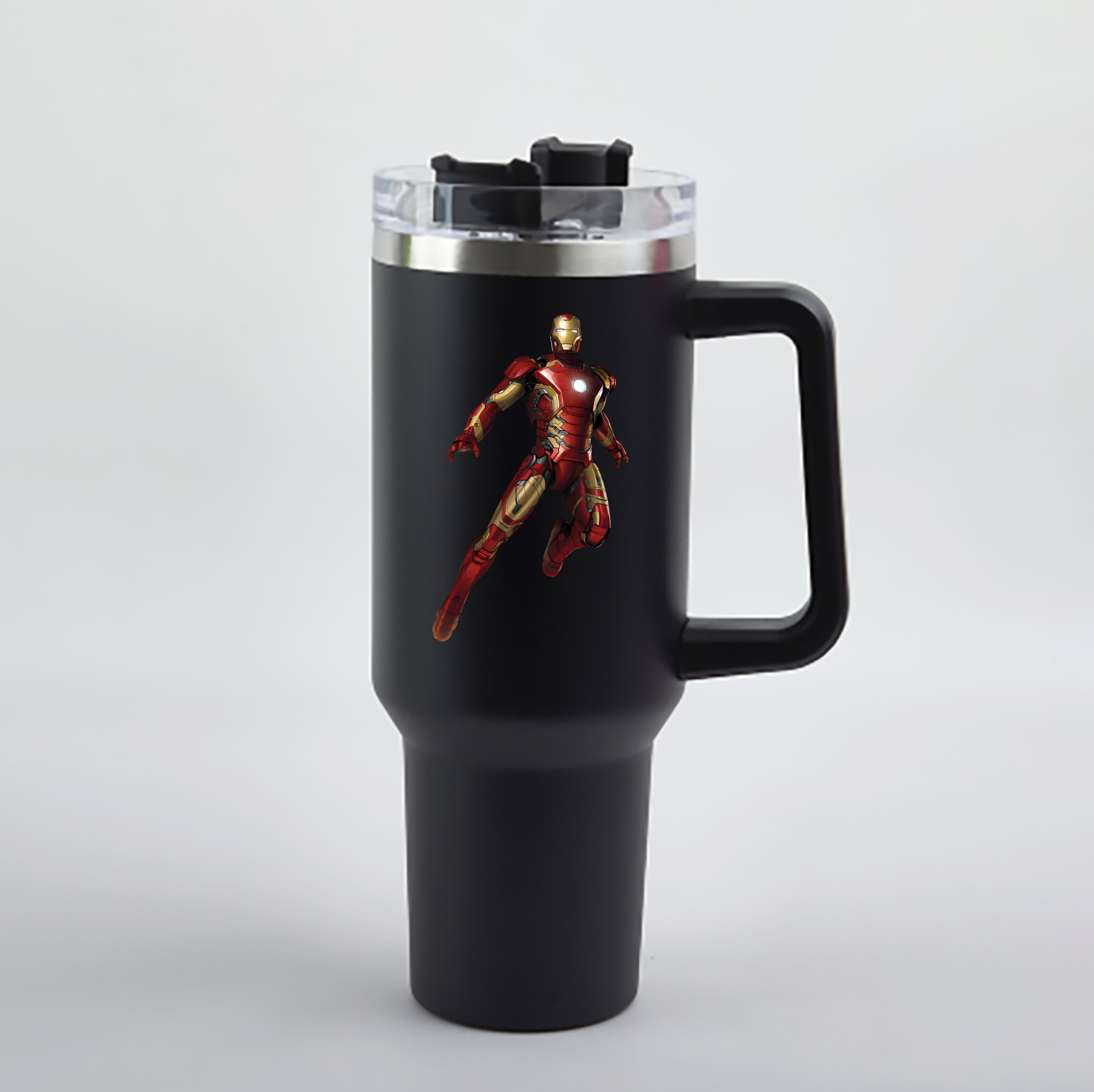 （画像用） アベンジャーズ The Avengers 1200mL車用タンブラー - クリスタルステッカー（プラスチックストロー付き）
