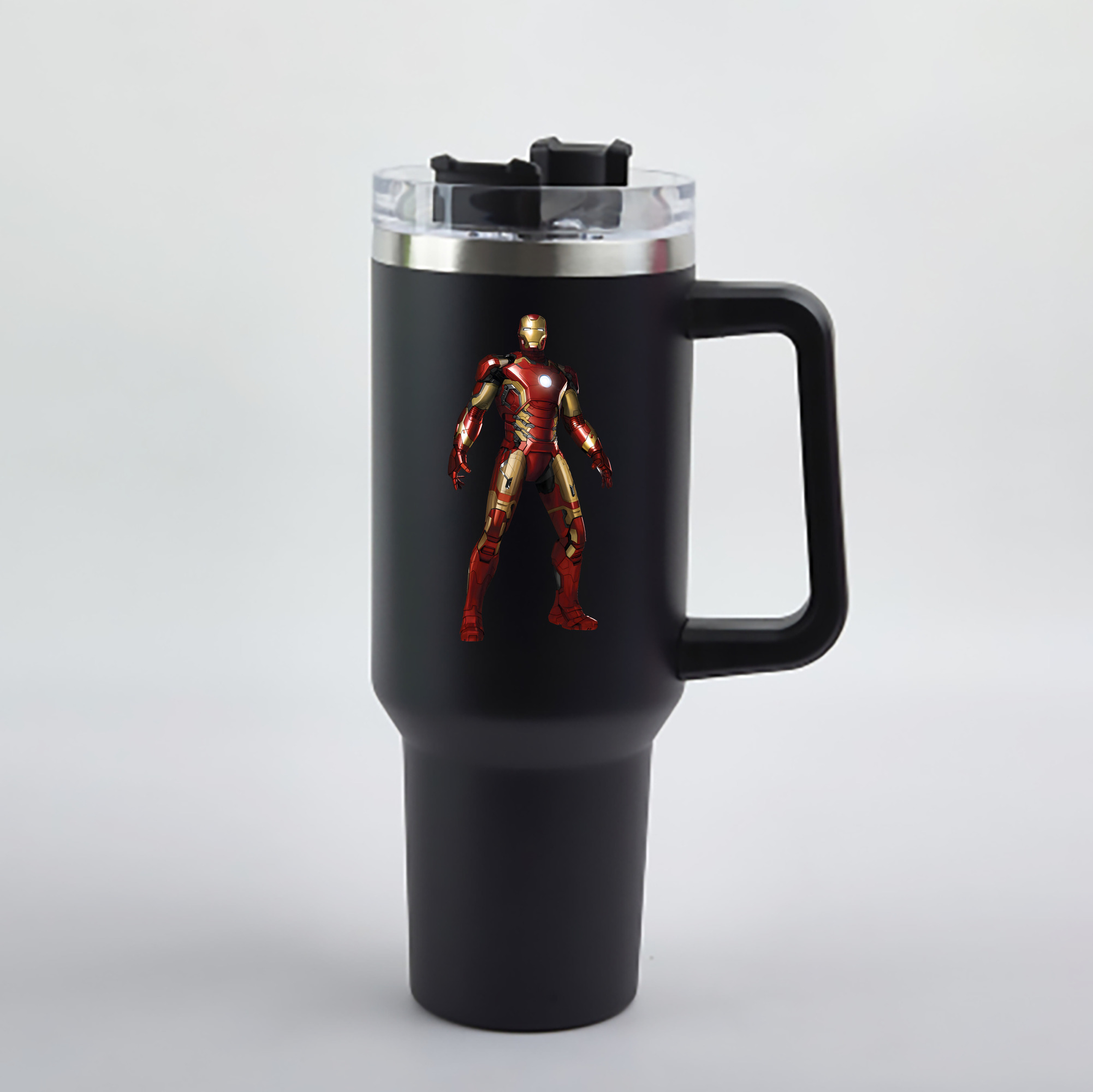 （画像用） アベンジャーズ The Avengers 1200mL車用タンブラー - クリスタルステッカー（プラスチックストロー付き）