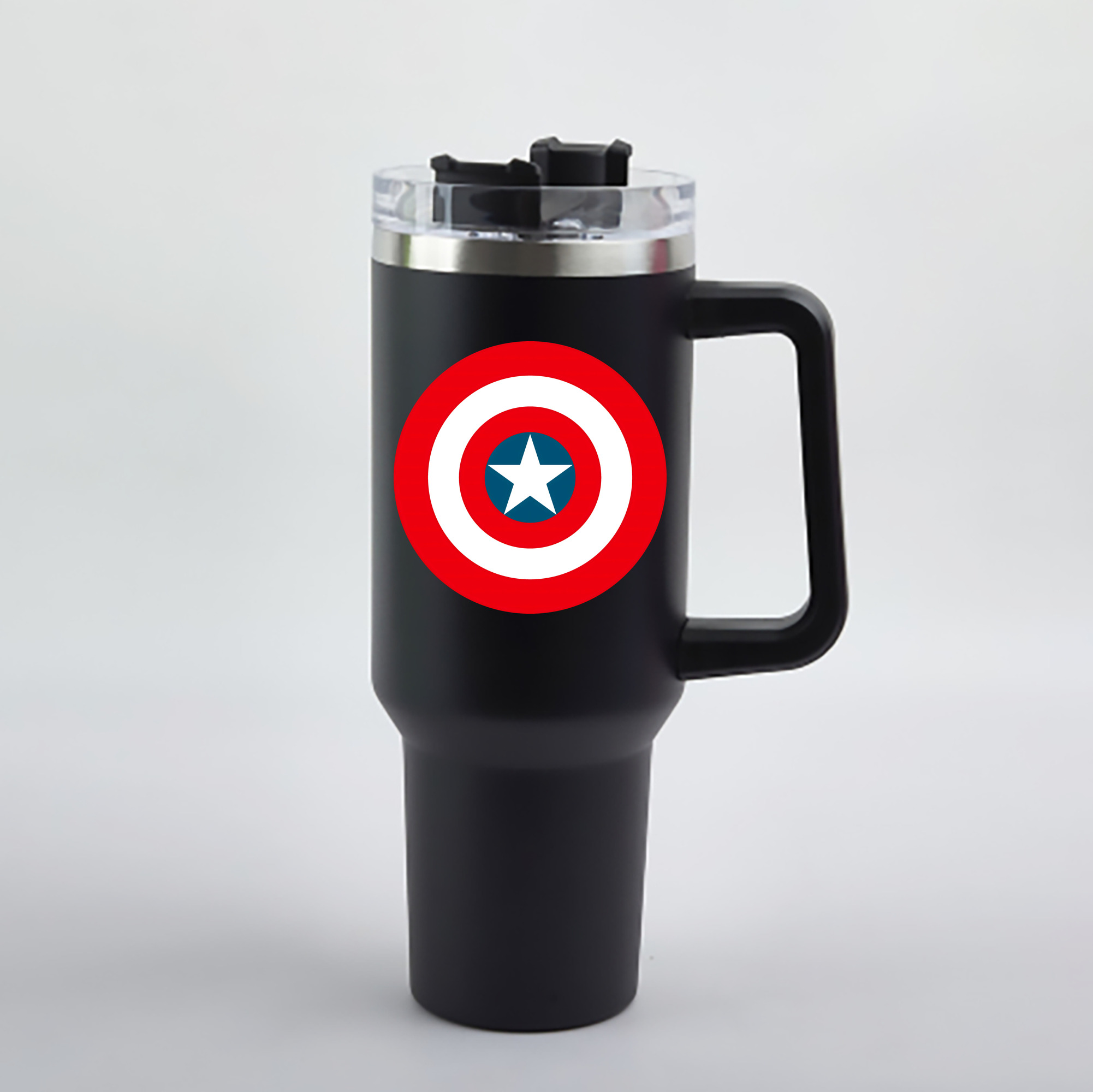 （画像用） アベンジャーズ The Avengers 1200mL車用タンブラー - クリスタルステッカー（プラスチックストロー付き）