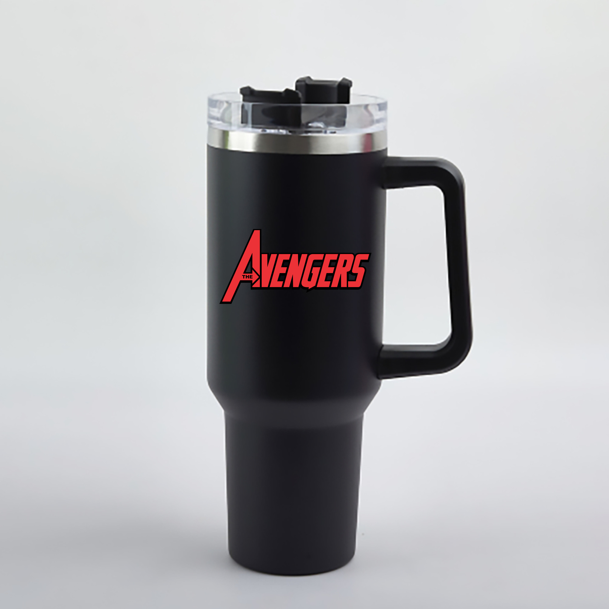 （画像用） アベンジャーズ The Avengers 1200mL車用タンブラー - クリスタルステッカー（プラスチックストロー付き）