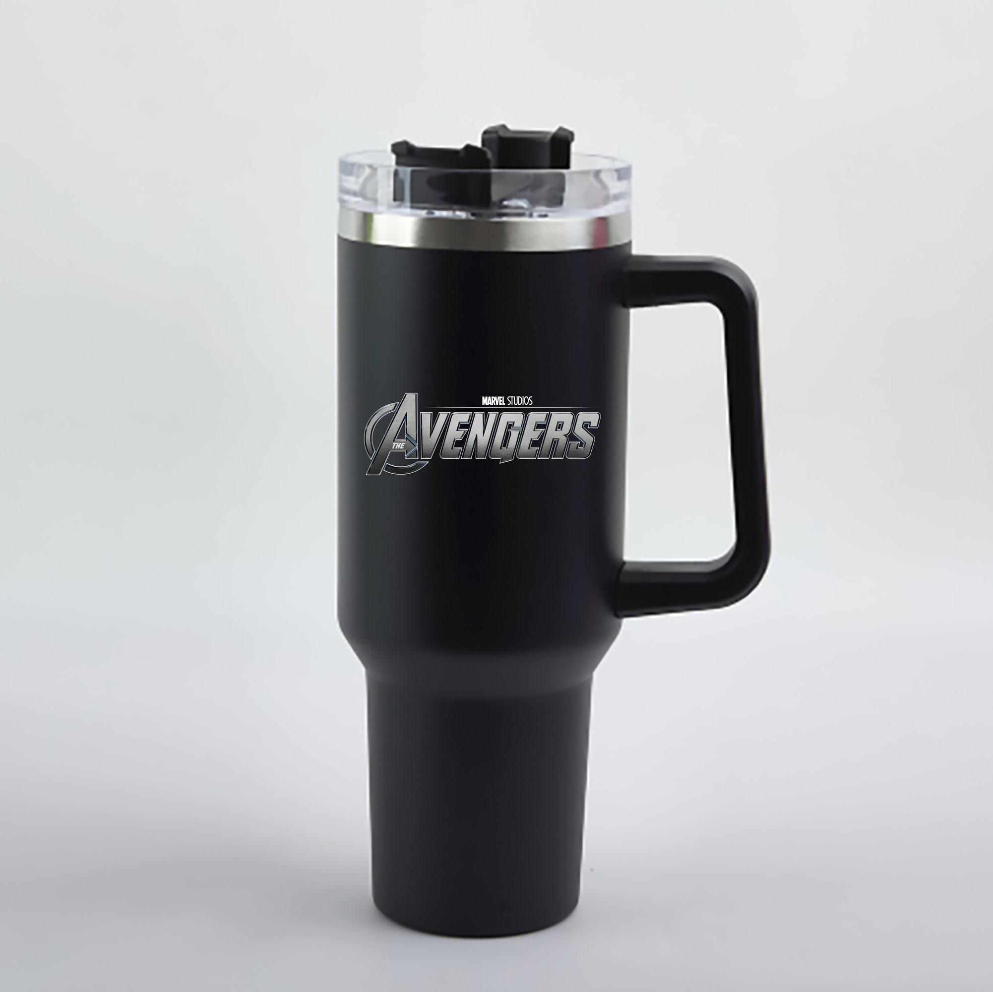 （画像用） アベンジャーズ The Avengers 1200mL車用タンブラー - クリスタルステッカー（プラスチックストロー付き）