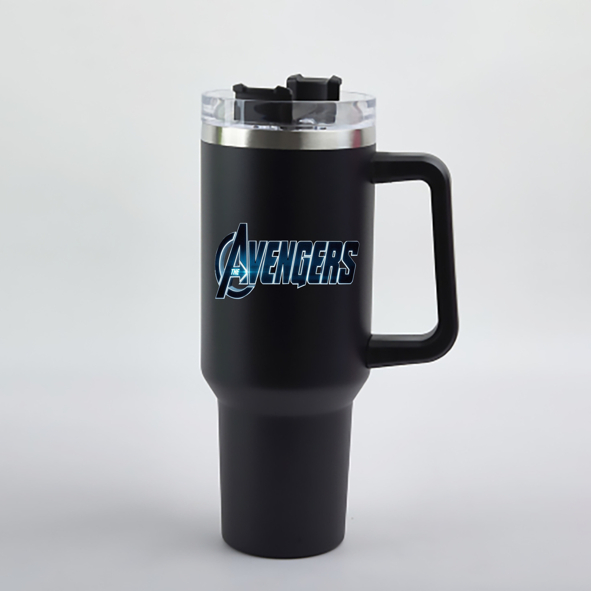 （画像用） アベンジャーズ The Avengers 1200mL車用タンブラー - クリスタルステッカー（プラスチックストロー付き）