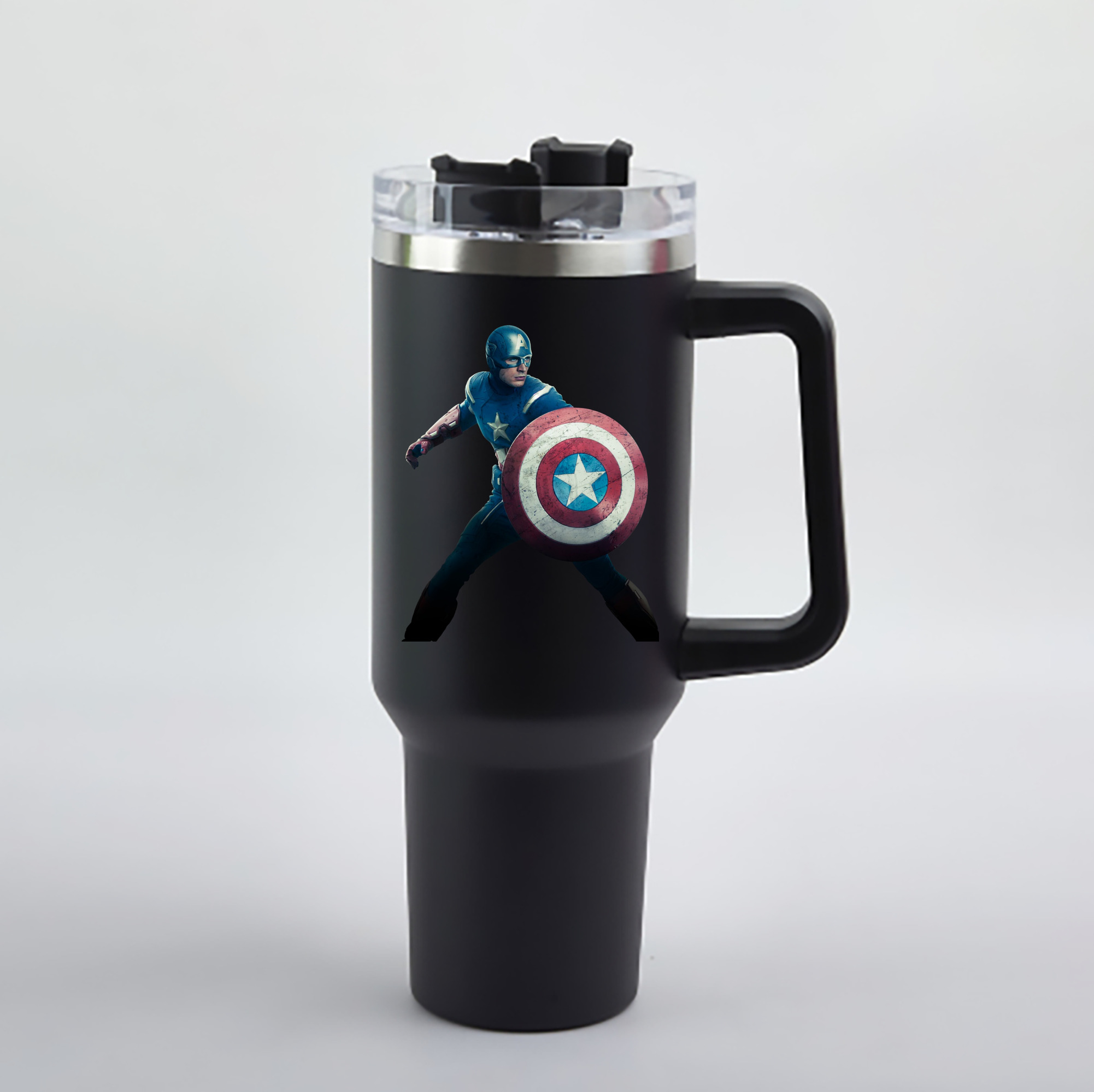 （画像用） アベンジャーズ The Avengers 1200mL車用タンブラー - クリスタルステッカー（プラスチックストロー付き）