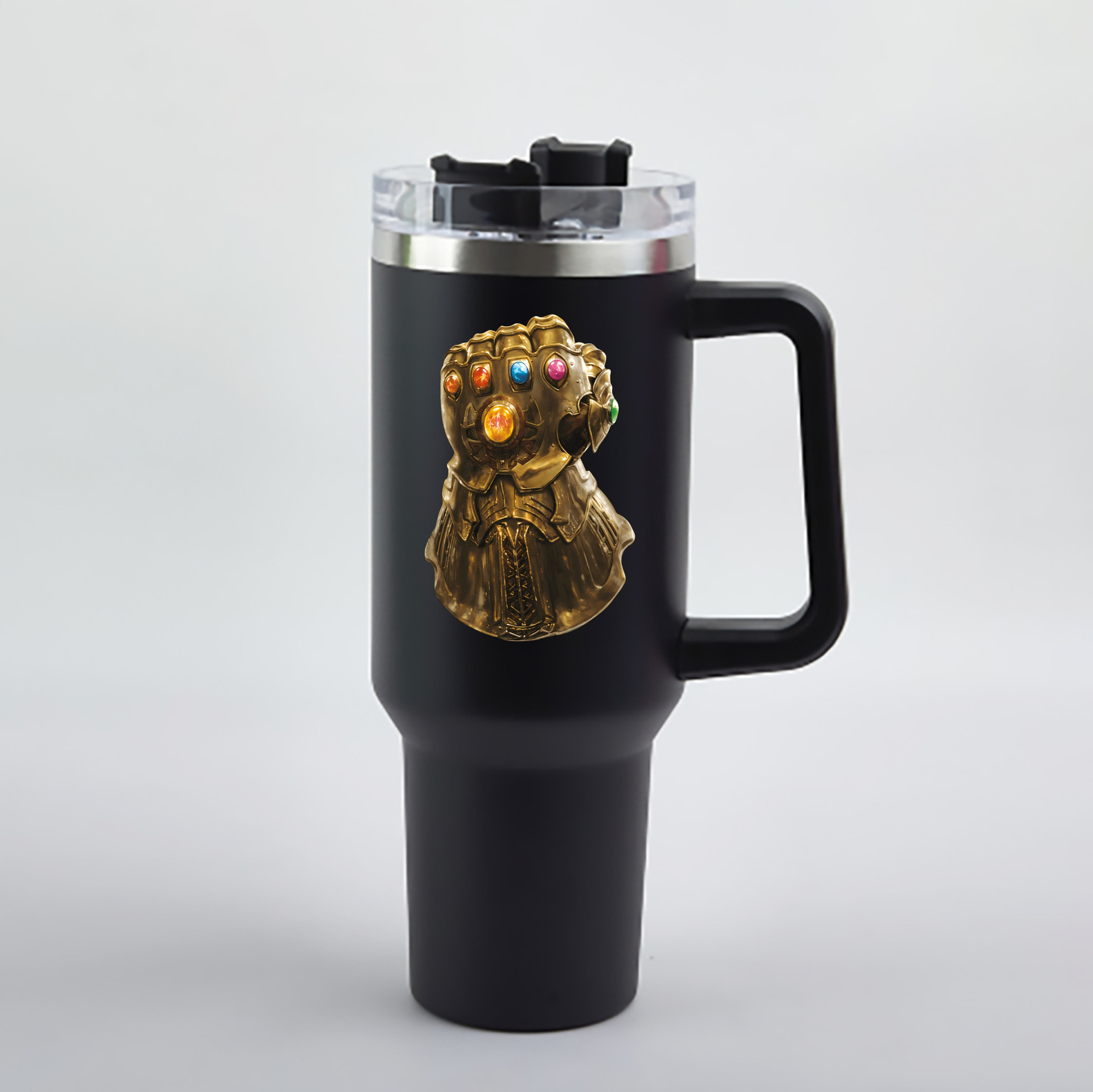 （画像用） アベンジャーズ The Avengers 1200mL車用タンブラー - クリスタルステッカー（プラスチックストロー付き）