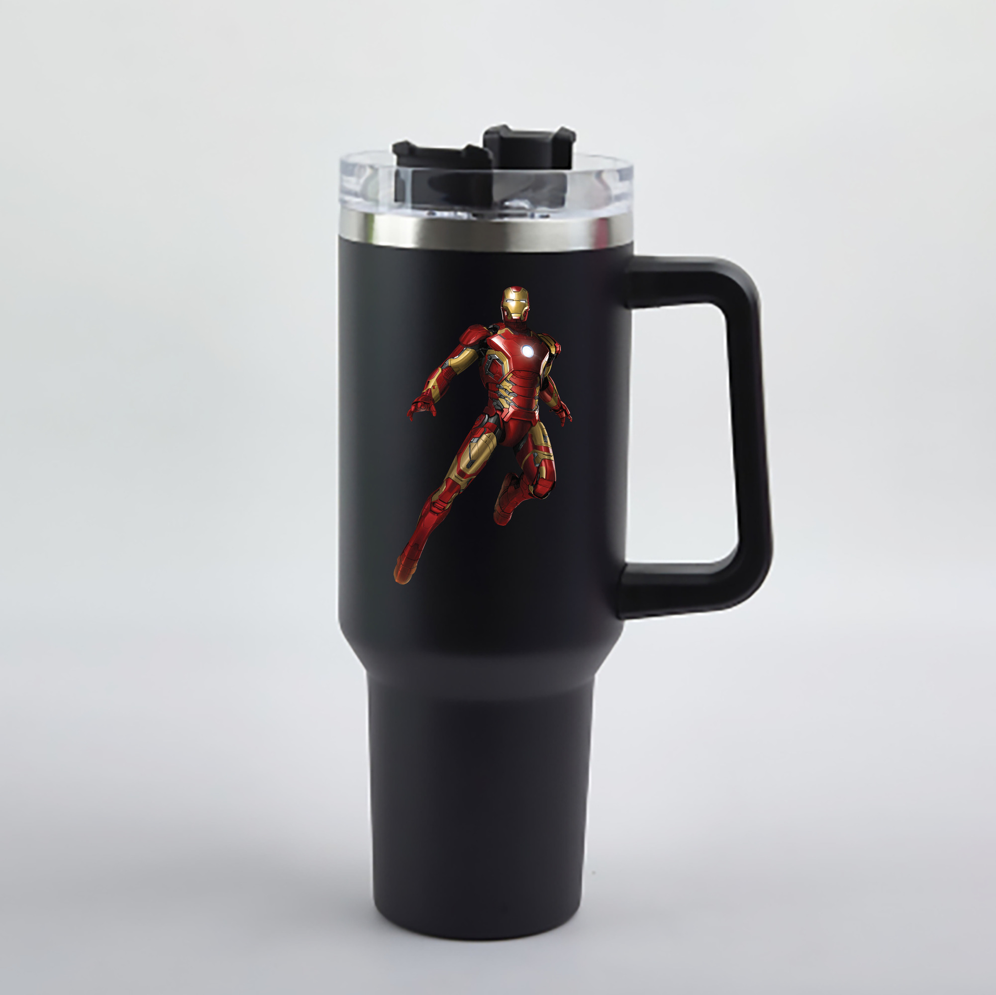 （画像用） アベンジャーズ The Avengers 1200mL車用タンブラー - クリスタルステッカー（プラスチックストロー付き）