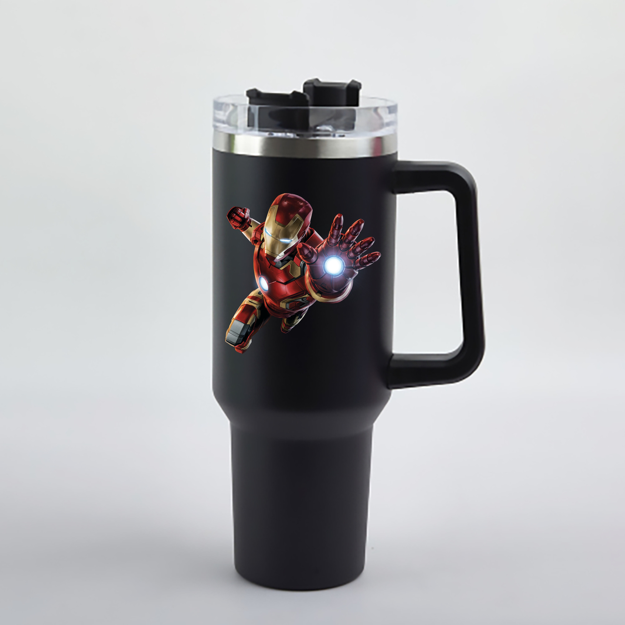 （画像用） アベンジャーズ The Avengers 1200mL車用タンブラー - クリスタルステッカー（プラスチックストロー付き）