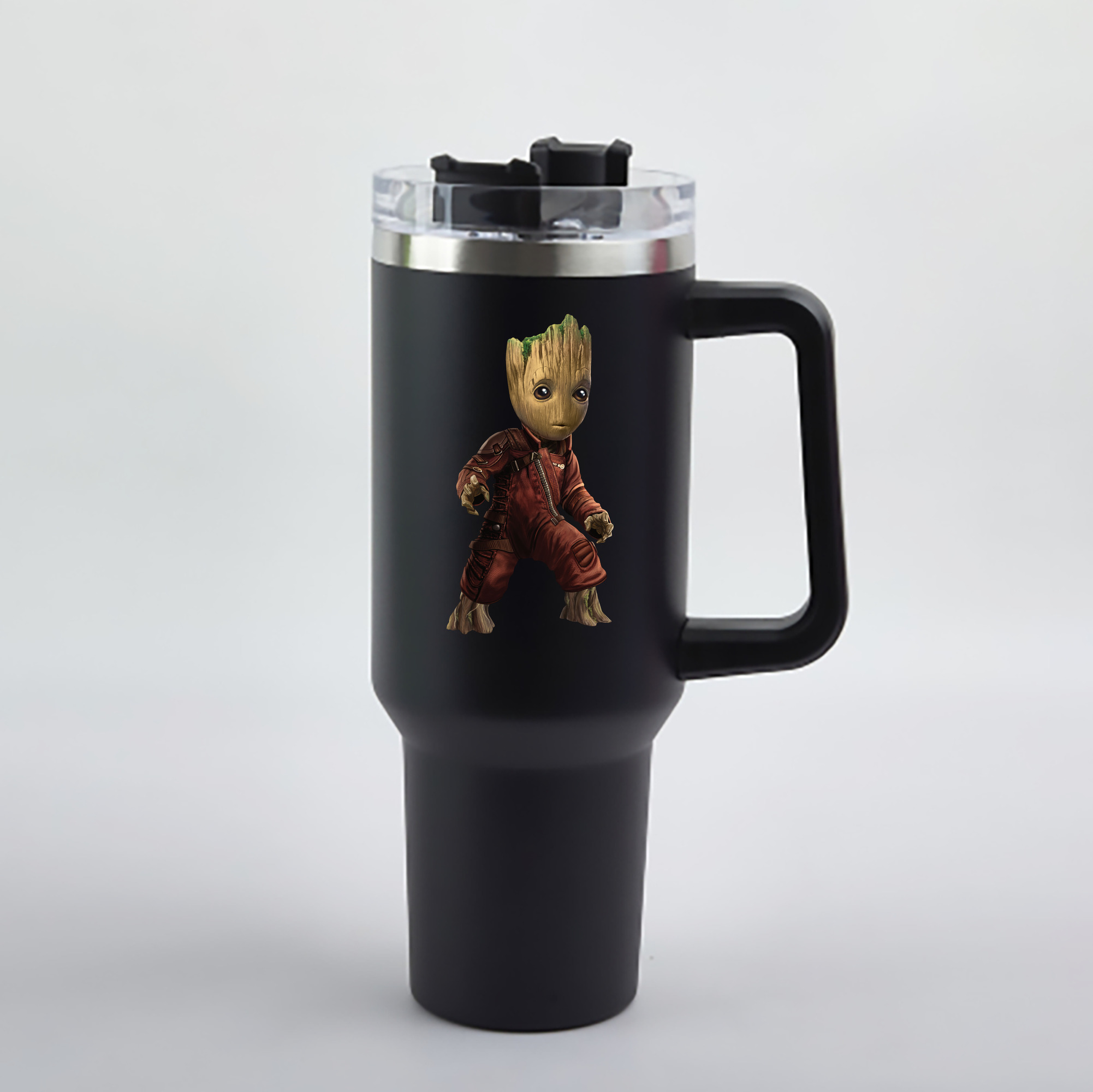 （画像用） アベンジャーズ The Avengers 1200mL車用タンブラー - クリスタルステッカー（プラスチックストロー付き）
