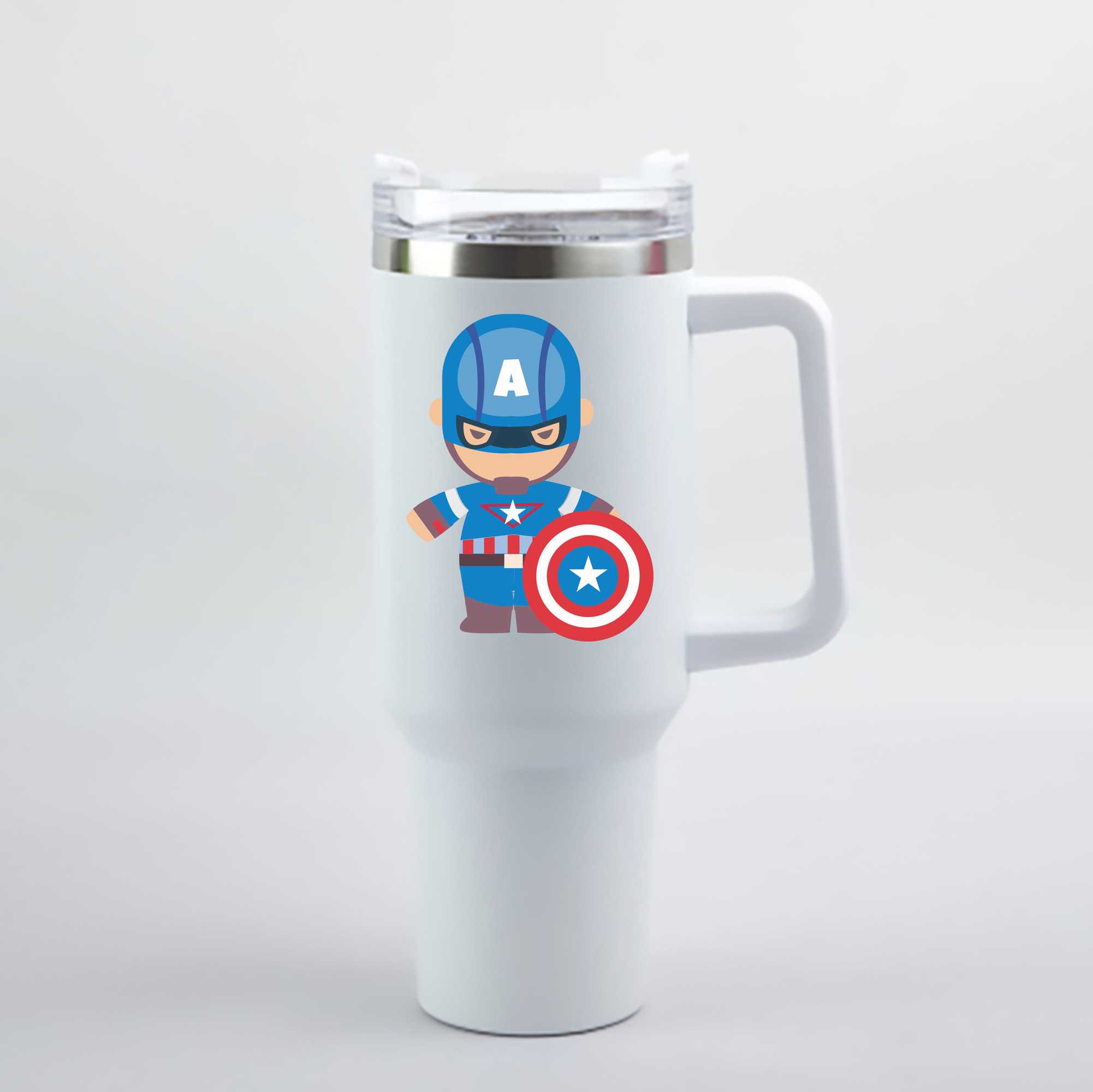 （画像用） アベンジャーズ The Avengers 1200mL車用タンブラー - クリスタルステッカー（プラスチックストロー付き）