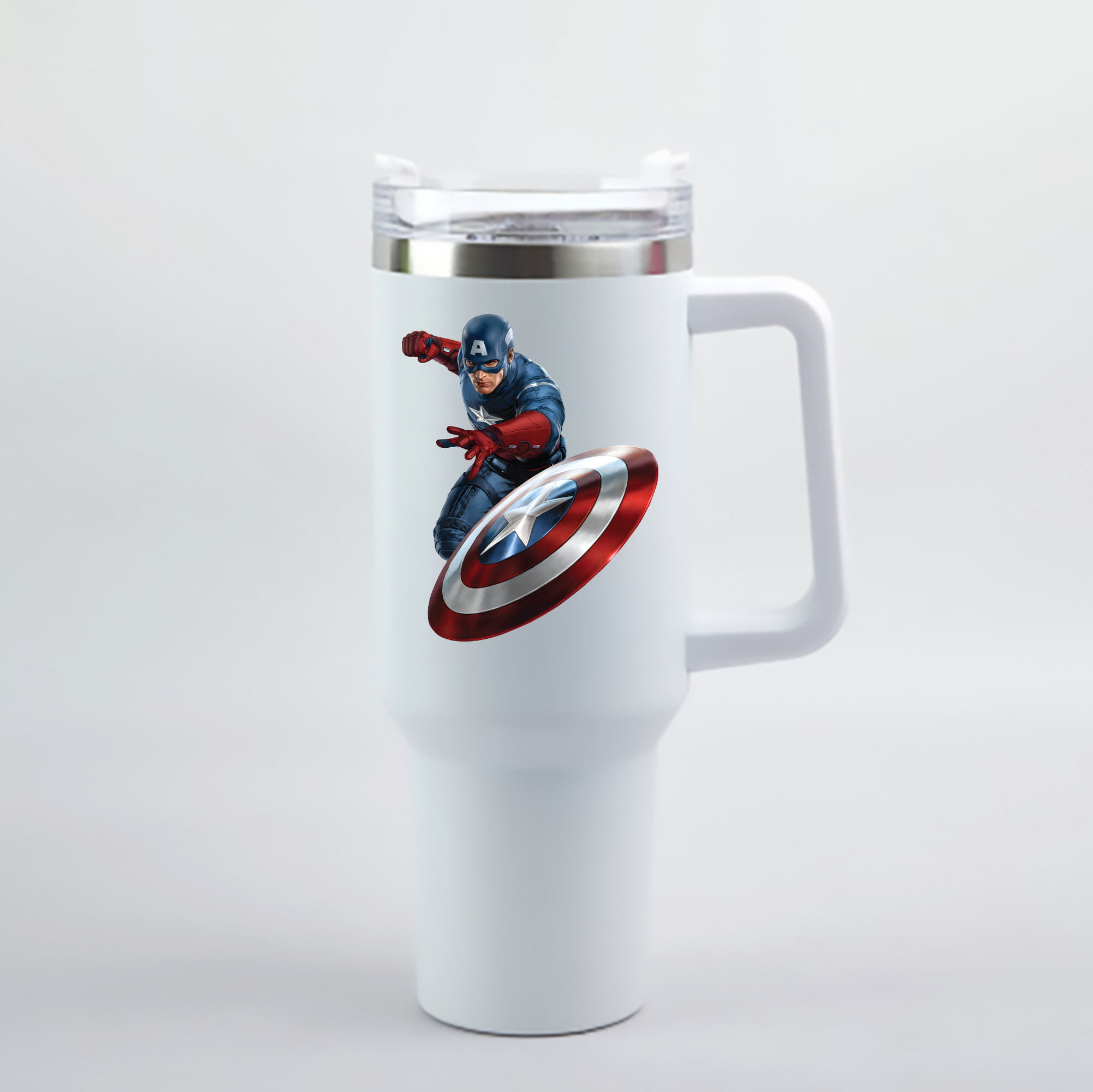 （画像用） アベンジャーズ The Avengers 1200mL車用タンブラー - クリスタルステッカー（プラスチックストロー付き）
