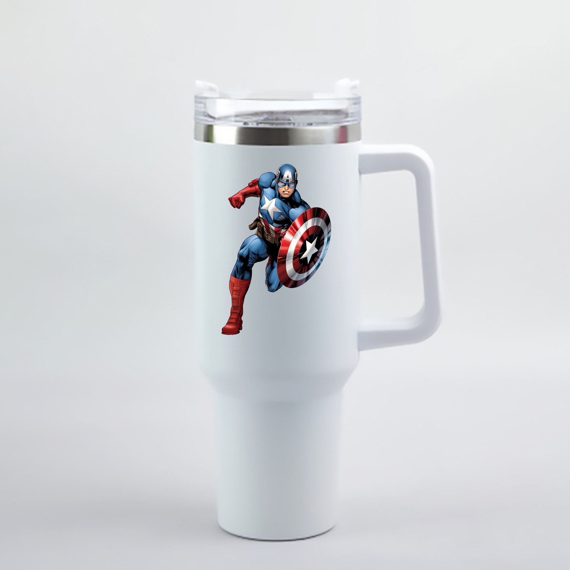 （画像用） アベンジャーズ The Avengers 1200mL車用タンブラー - クリスタルステッカー（プラスチックストロー付き）