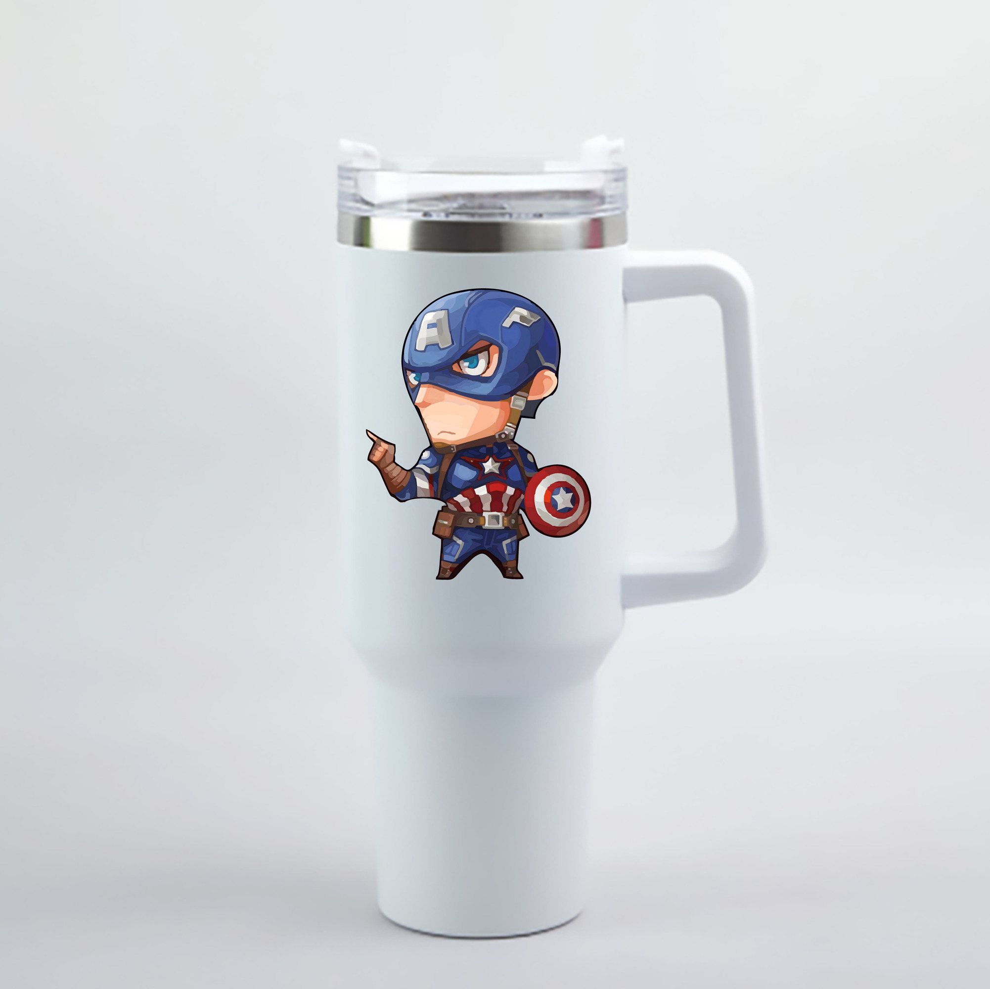 （画像用） アベンジャーズ The Avengers 1200mL車用タンブラー - クリスタルステッカー（プラスチックストロー付き）