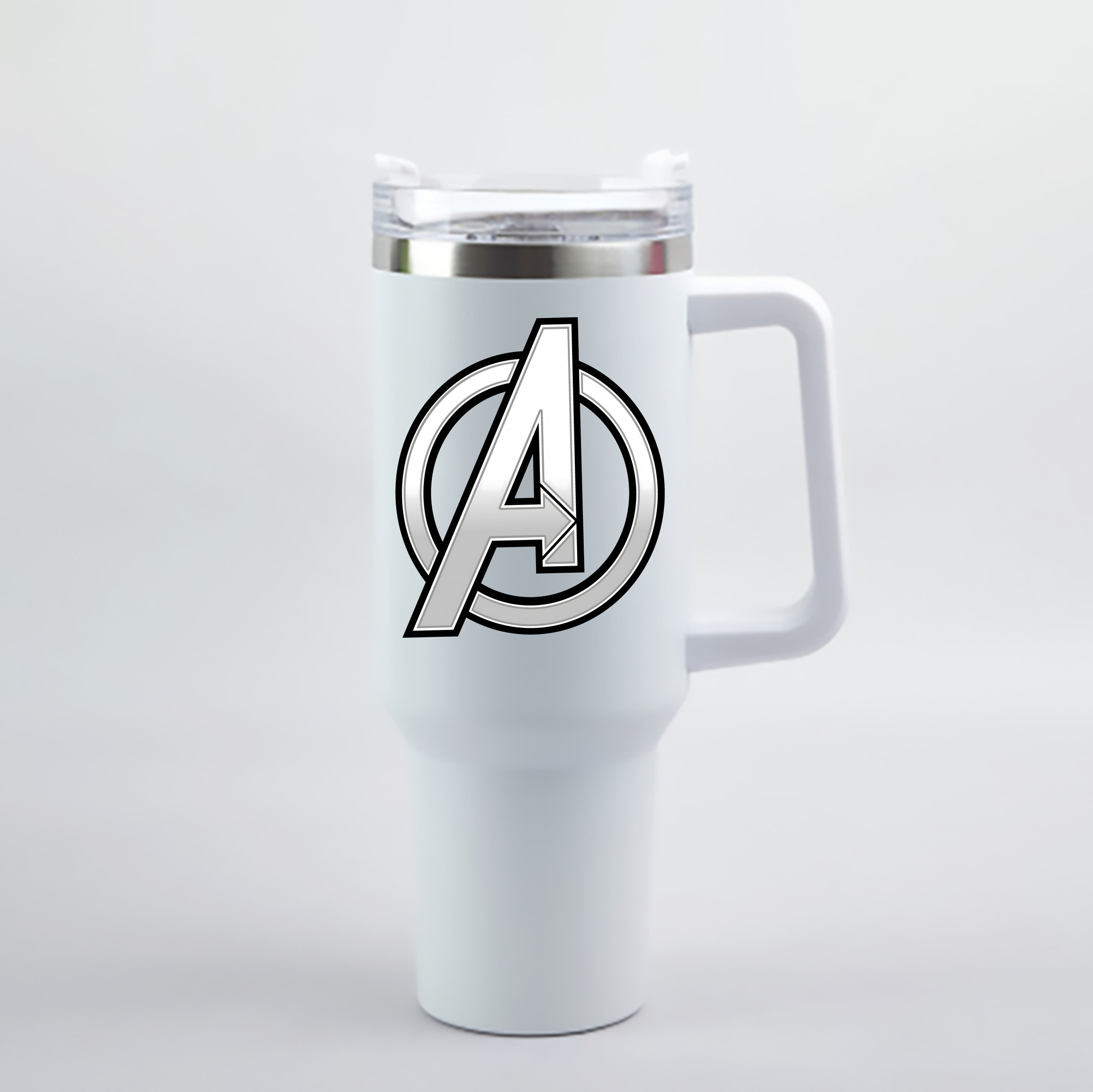 （画像用） アベンジャーズ The Avengers 1200mL車用タンブラー - クリスタルステッカー（プラスチックストロー付き）