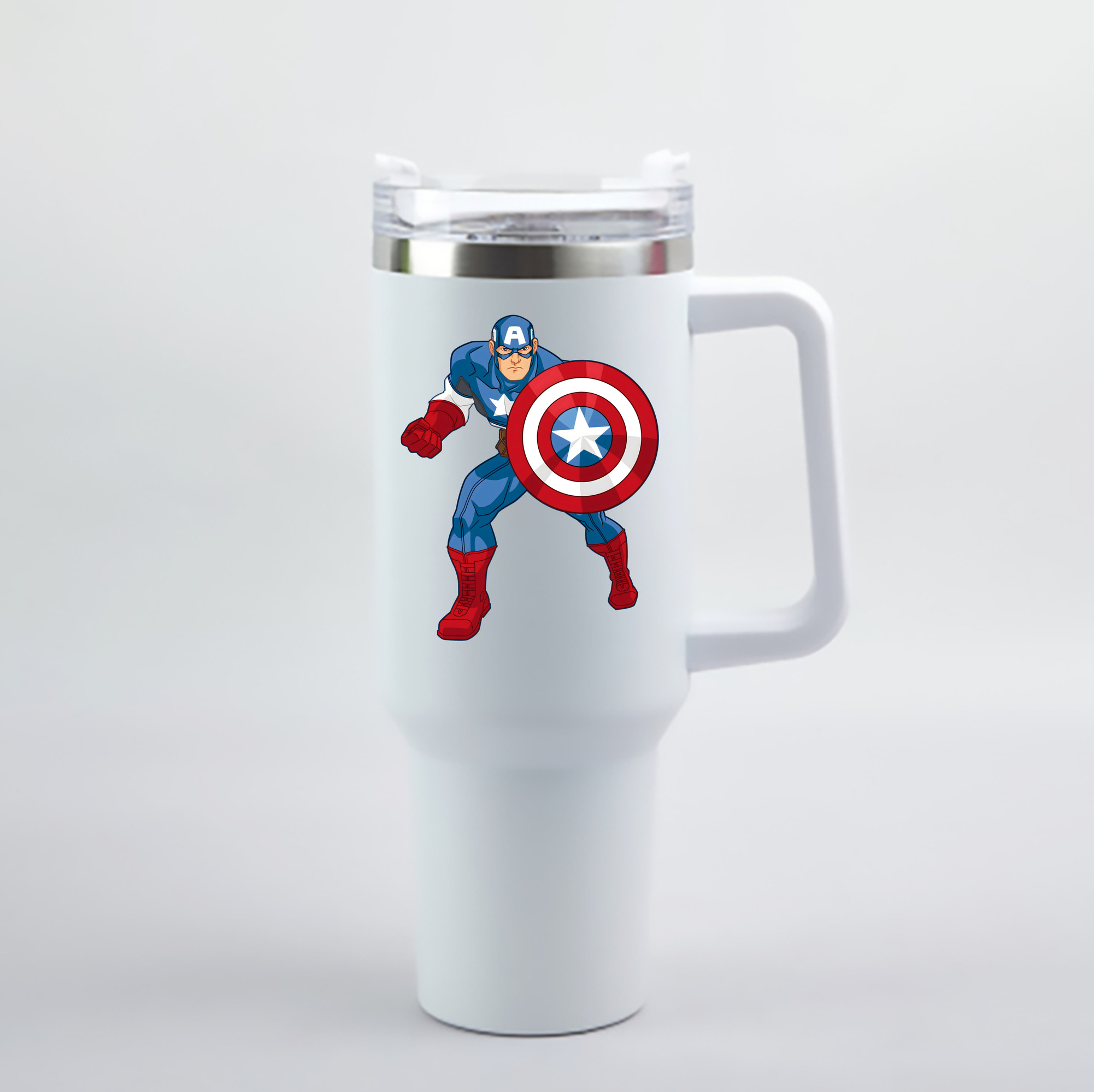 （画像用） アベンジャーズ The Avengers 1200mL車用タンブラー - クリスタルステッカー（プラスチックストロー付き）