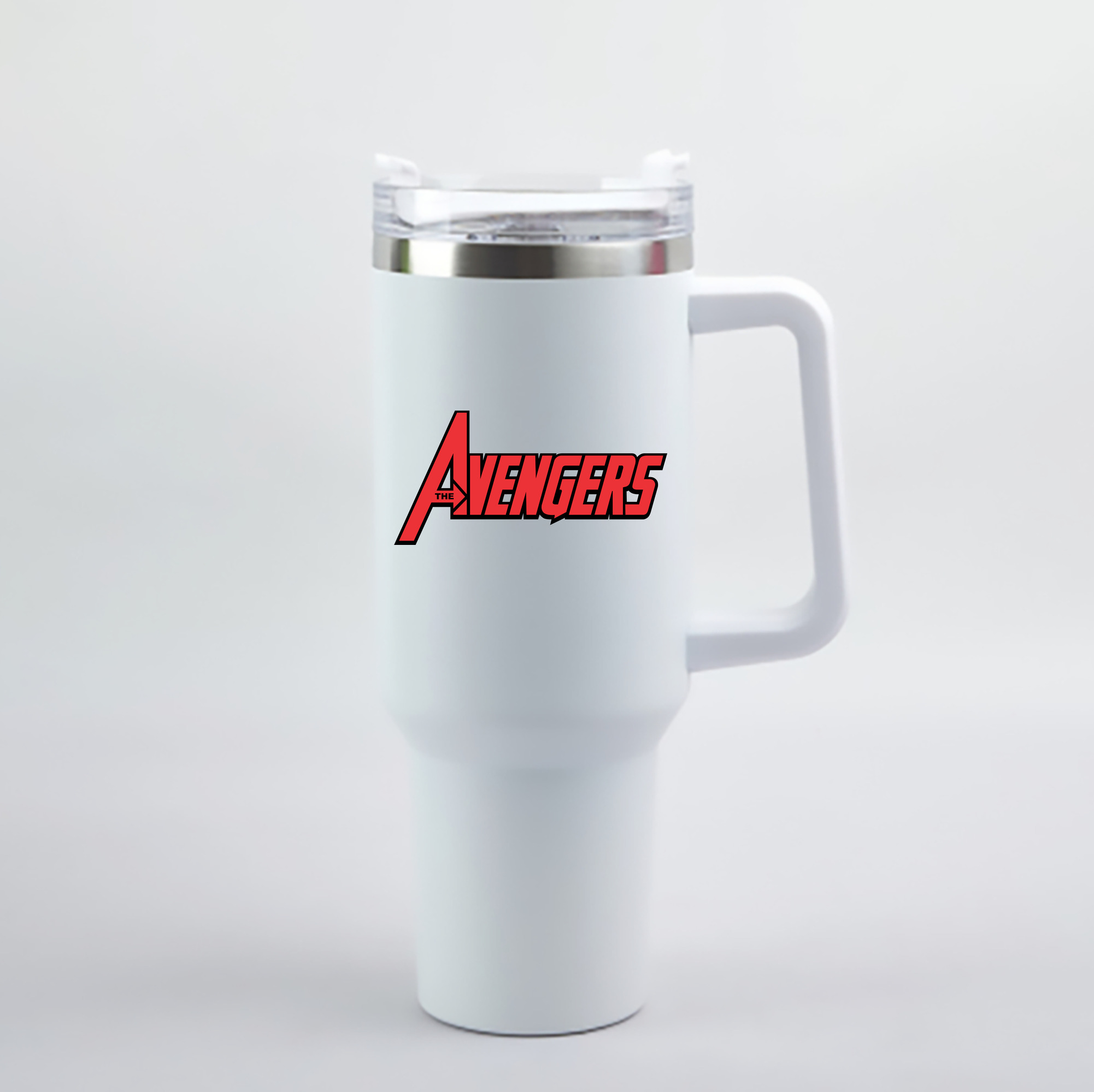 （画像用） アベンジャーズ The Avengers 1200mL車用タンブラー - クリスタルステッカー（プラスチックストロー付き）