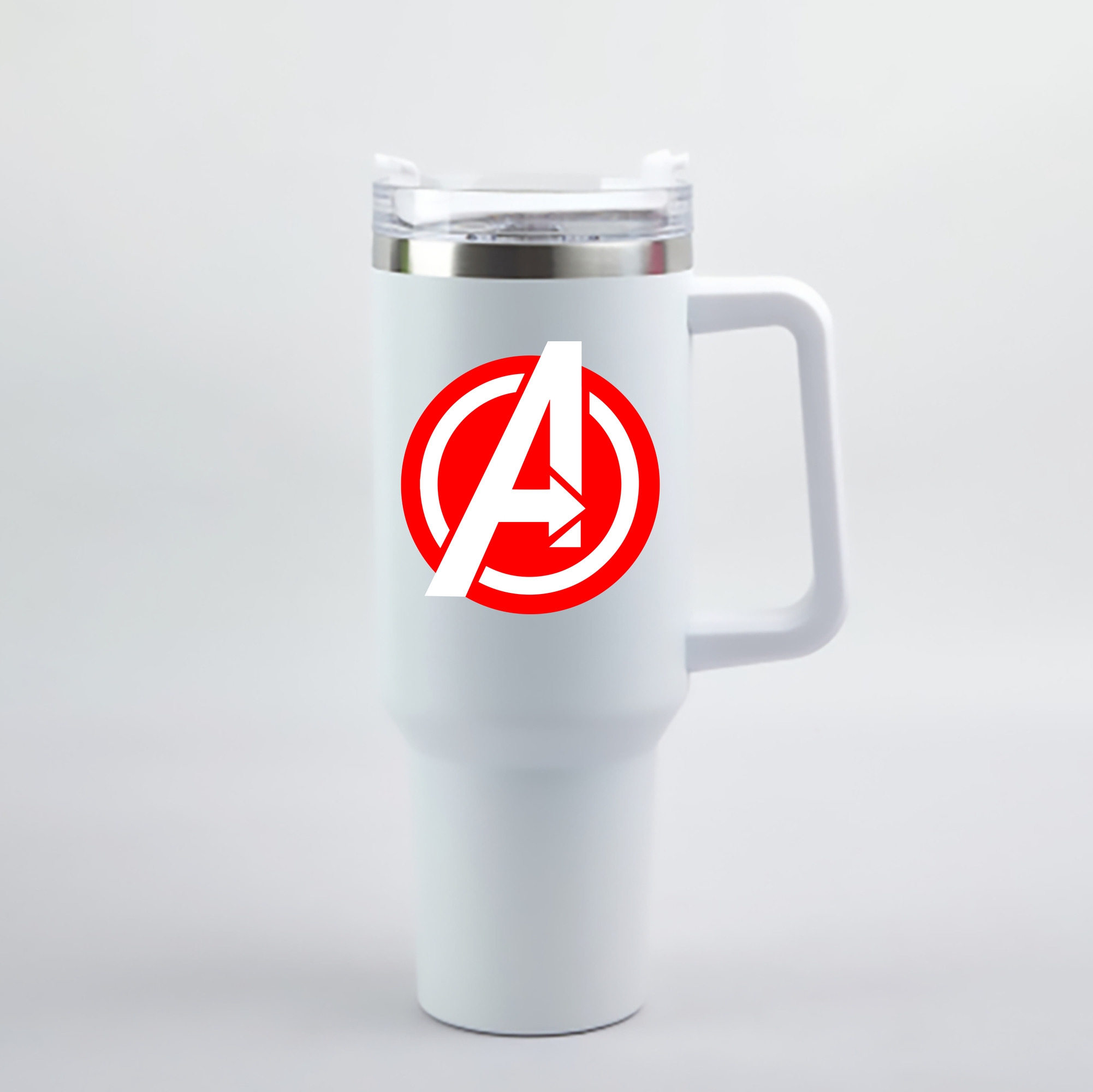 （画像用） アベンジャーズ The Avengers 1200mL車用タンブラー - クリスタルステッカー（プラスチックストロー付き）