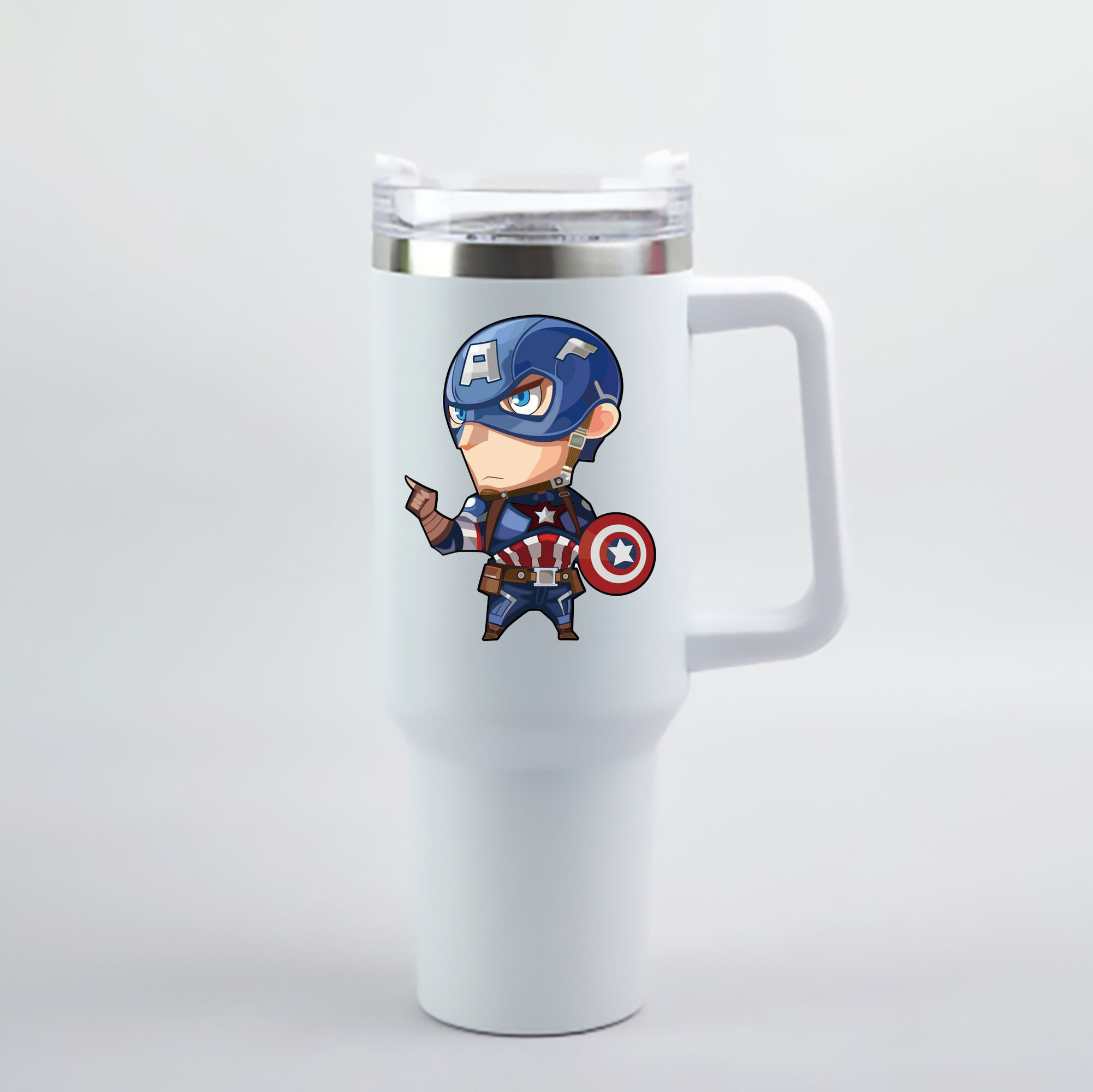 （画像用） アベンジャーズ The Avengers 1200mL車用タンブラー - クリスタルステッカー（プラスチックストロー付き）
