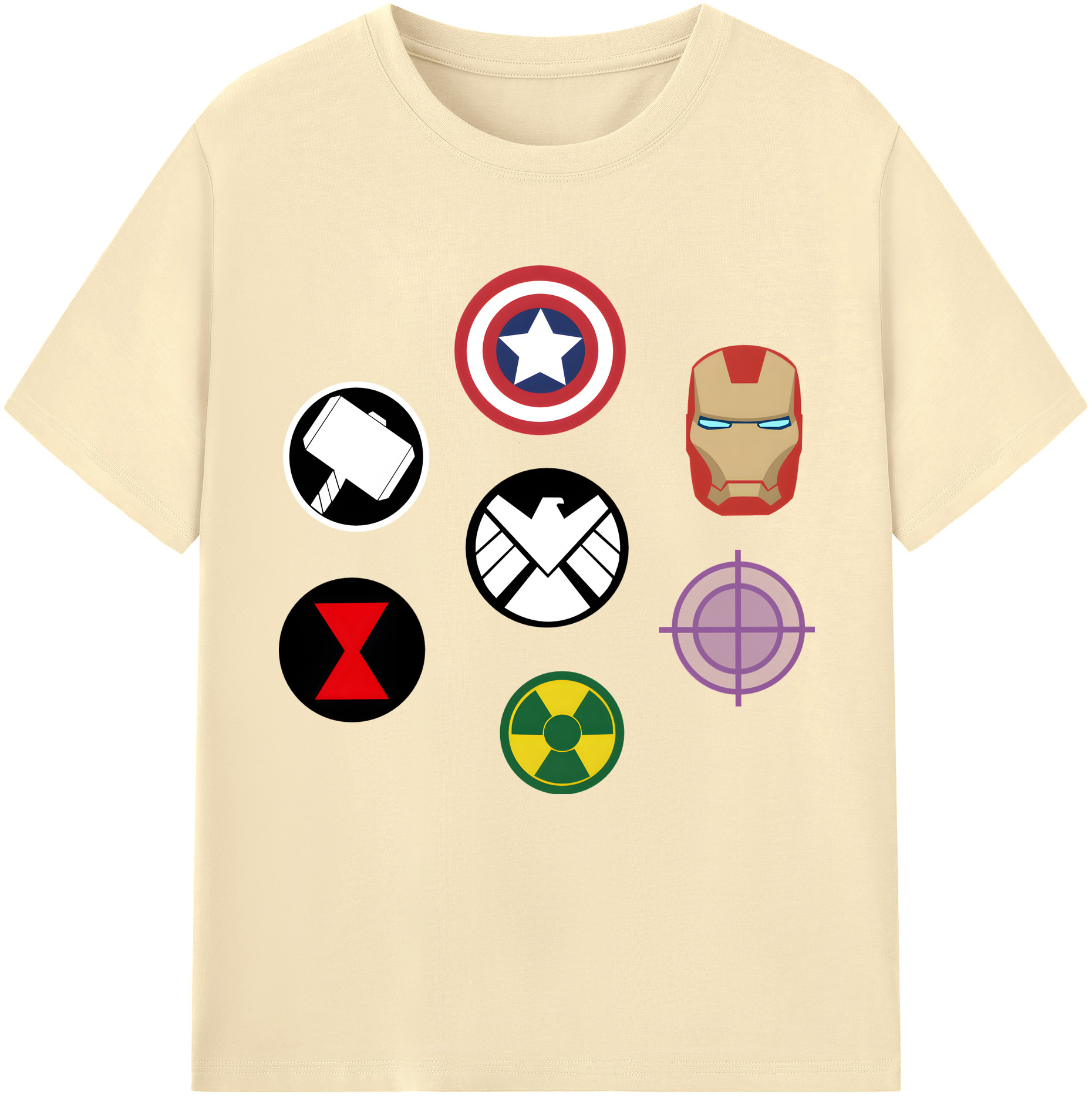 （画像用） アベンジャーズ The Avengers 綿100％半袖Tシャツ（フロントプリント）