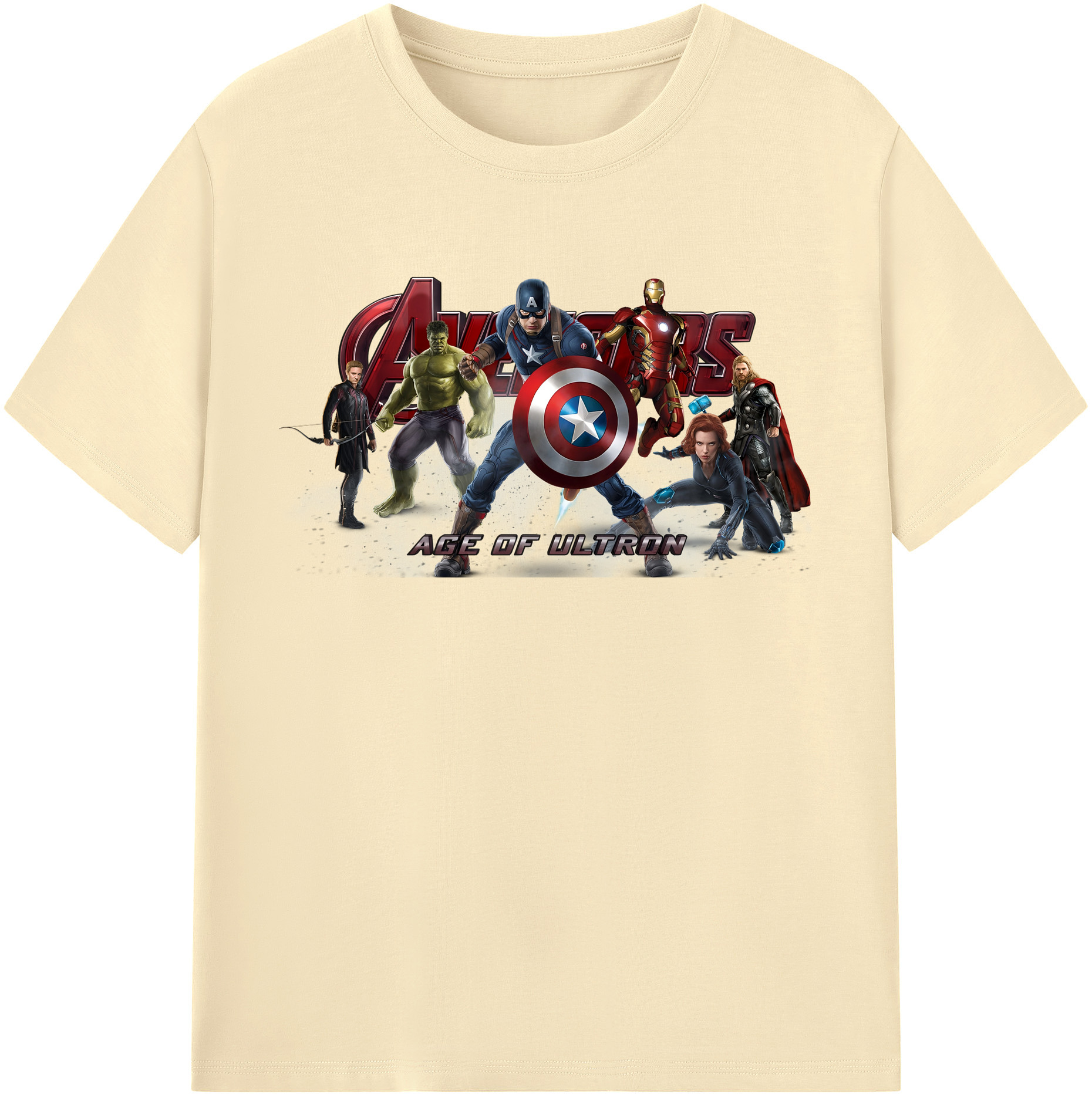 （画像用） アベンジャーズ The Avengers 綿100％半袖Tシャツ（フロントプリント）