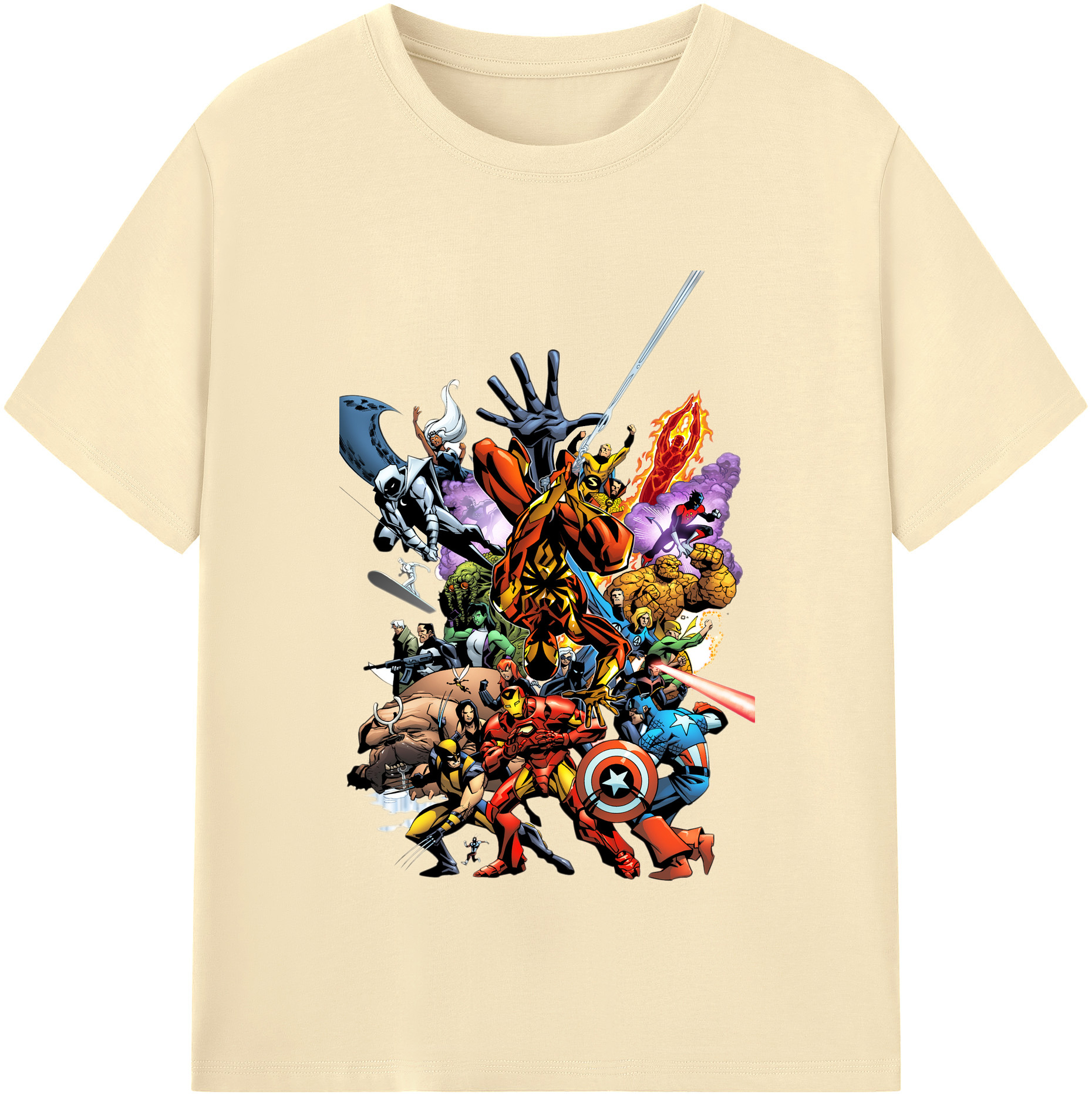 （画像用） アベンジャーズ The Avengers 綿100％半袖Tシャツ（フロントプリント）