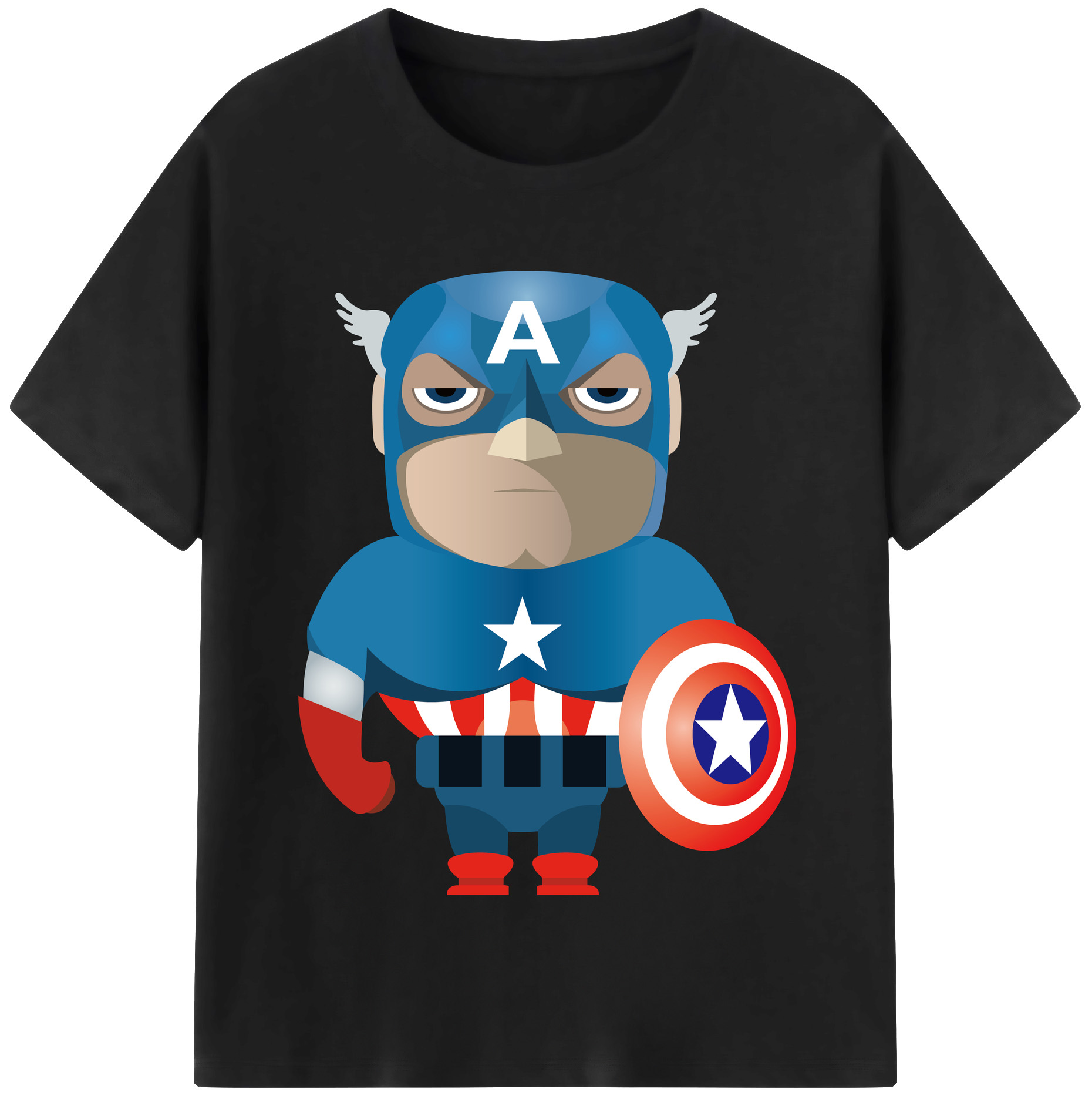 （画像用） アベンジャーズ The Avengers 綿100％半袖Tシャツ（フロントプリント）